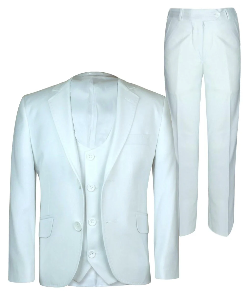 Boys Formal Suit Set - White - Image 4