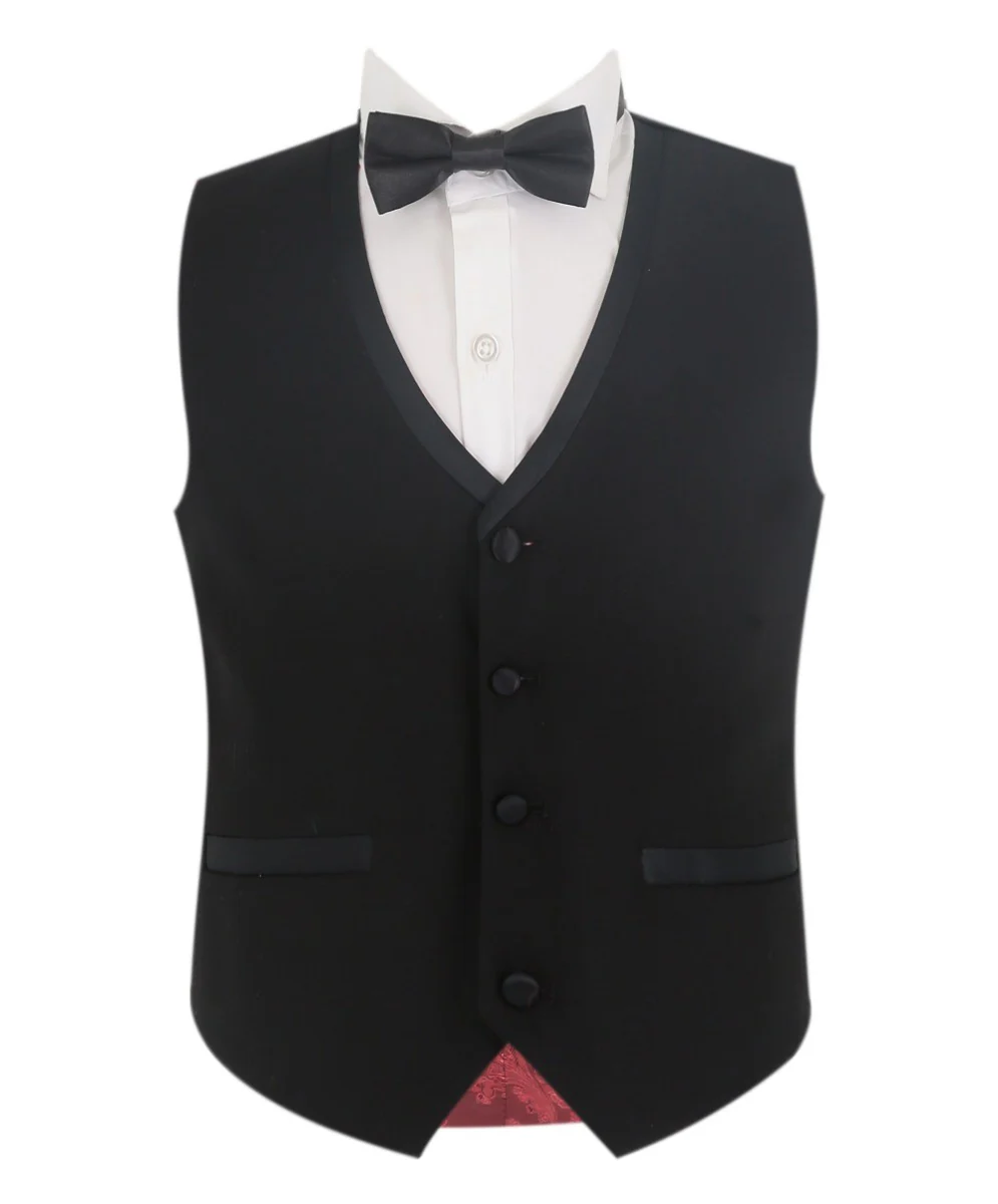 Boys Peak Lapel Tuxedo Dinner Suit - HARRY Black - Black - Image 7