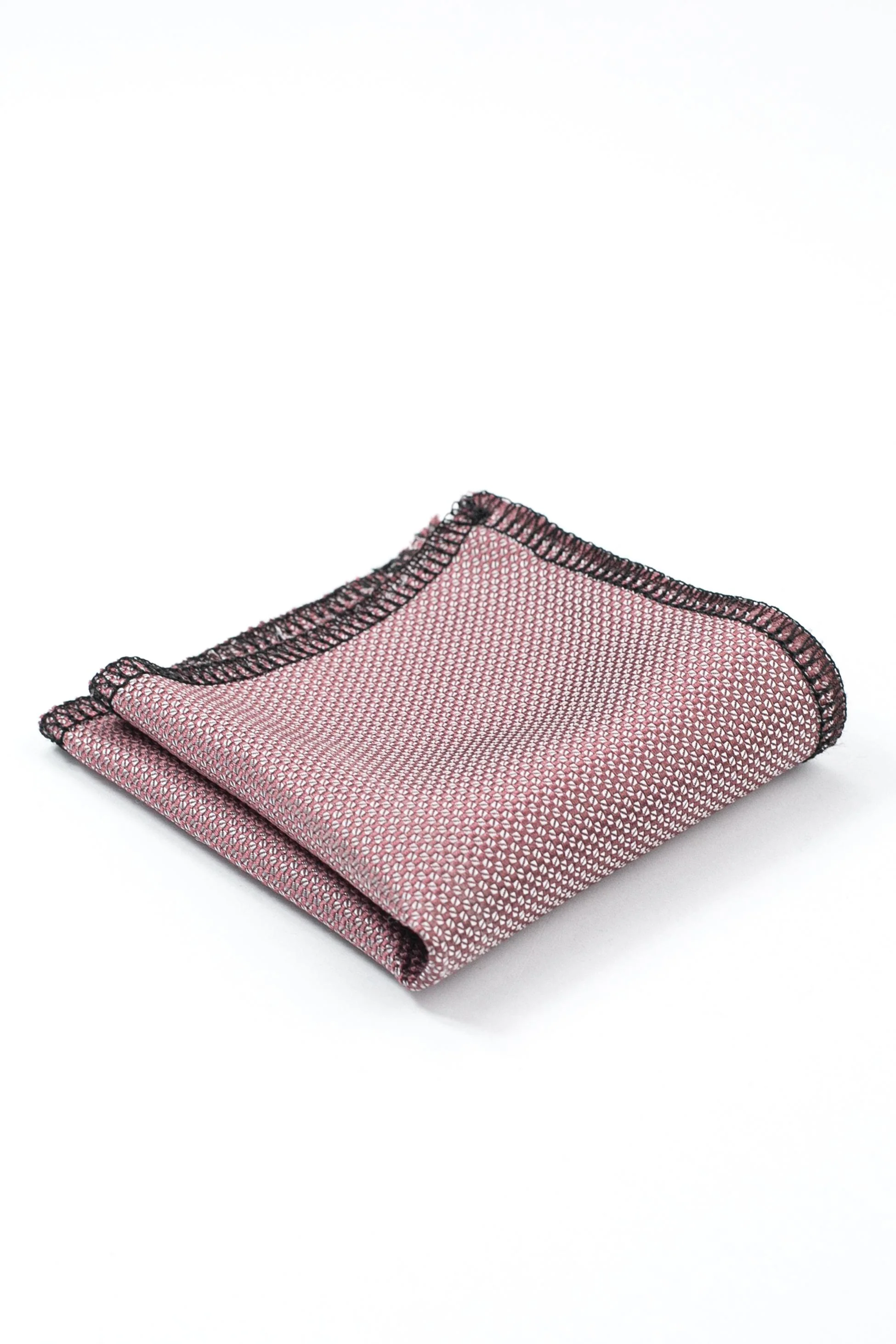 Boys’ Jacquard Tie & Hanky Set with Elastic Strap - Dusty Rose - Image 4