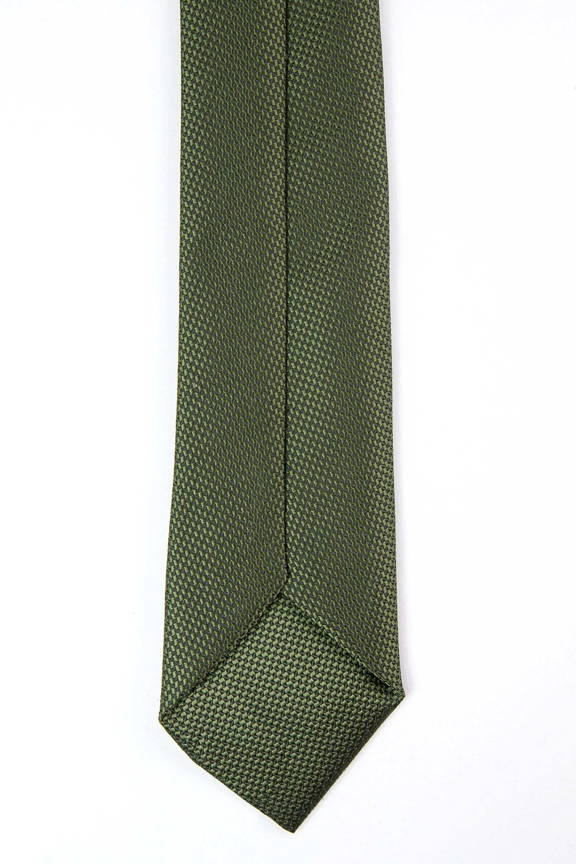 Boys’ Jacquard Tie & Hanky Set with Elastic Strap - Khaki Green - Image 6