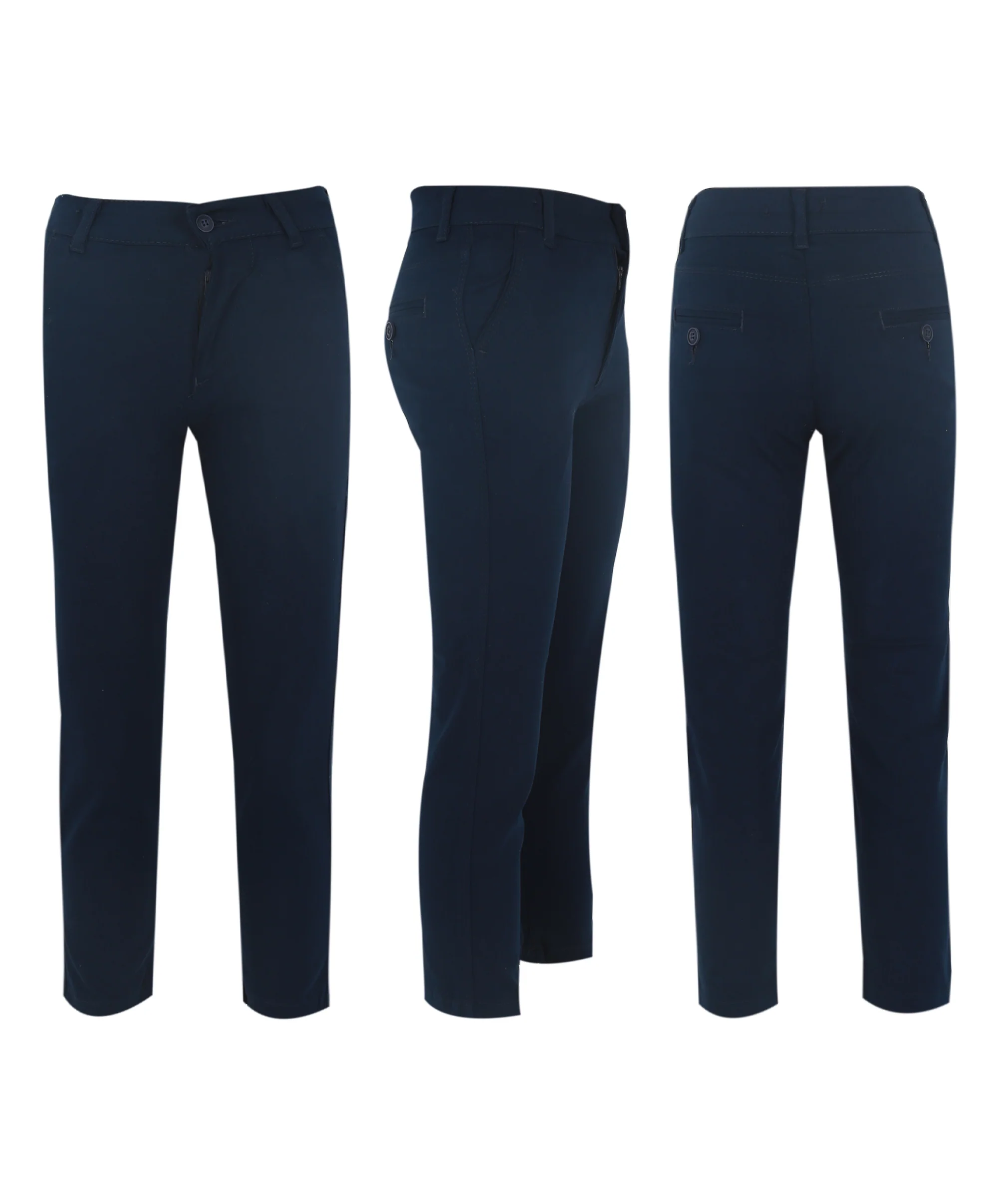Boys Cotton Blend Classic Combined Suit Set - Blue Navy - Image 7
