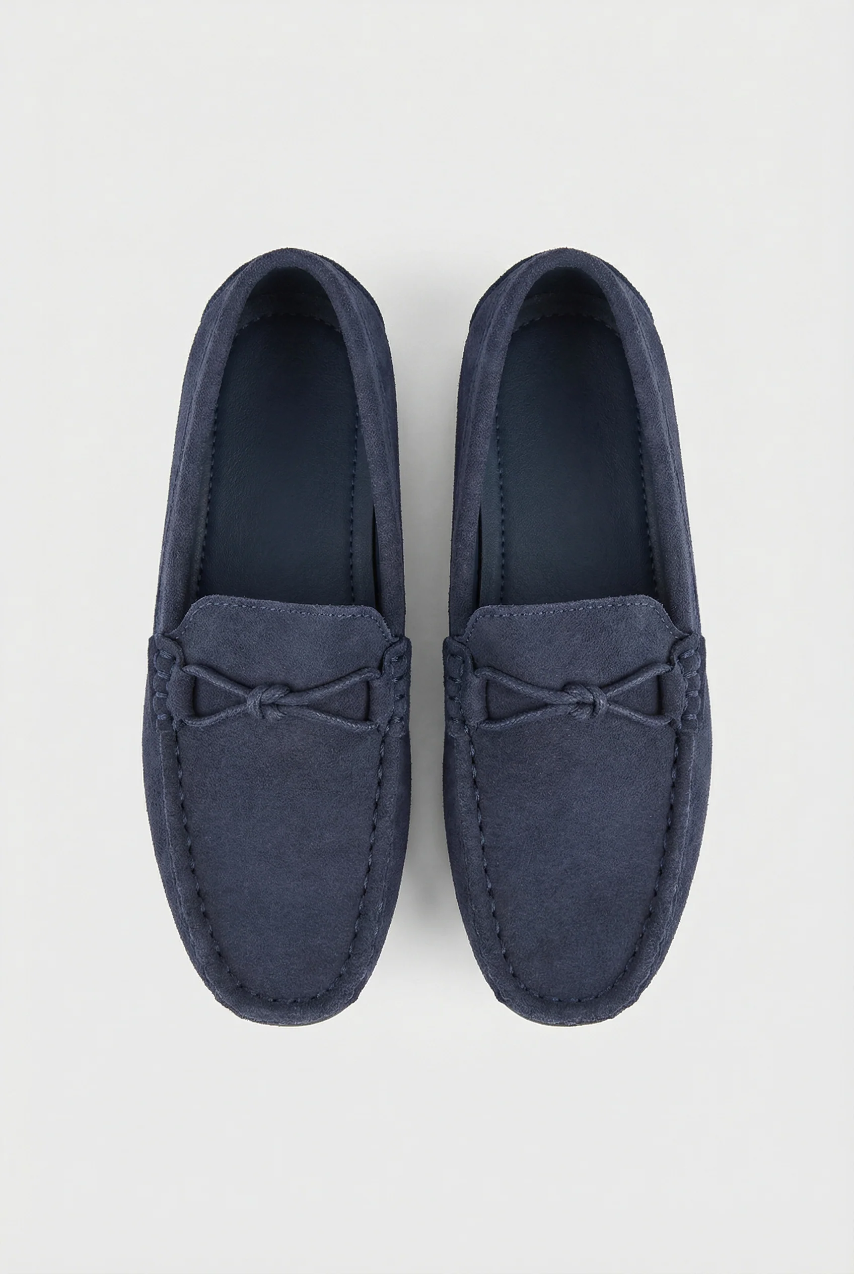 Boys Moccasin Suede Loafer Shoes - Marcus Navy - Image 2