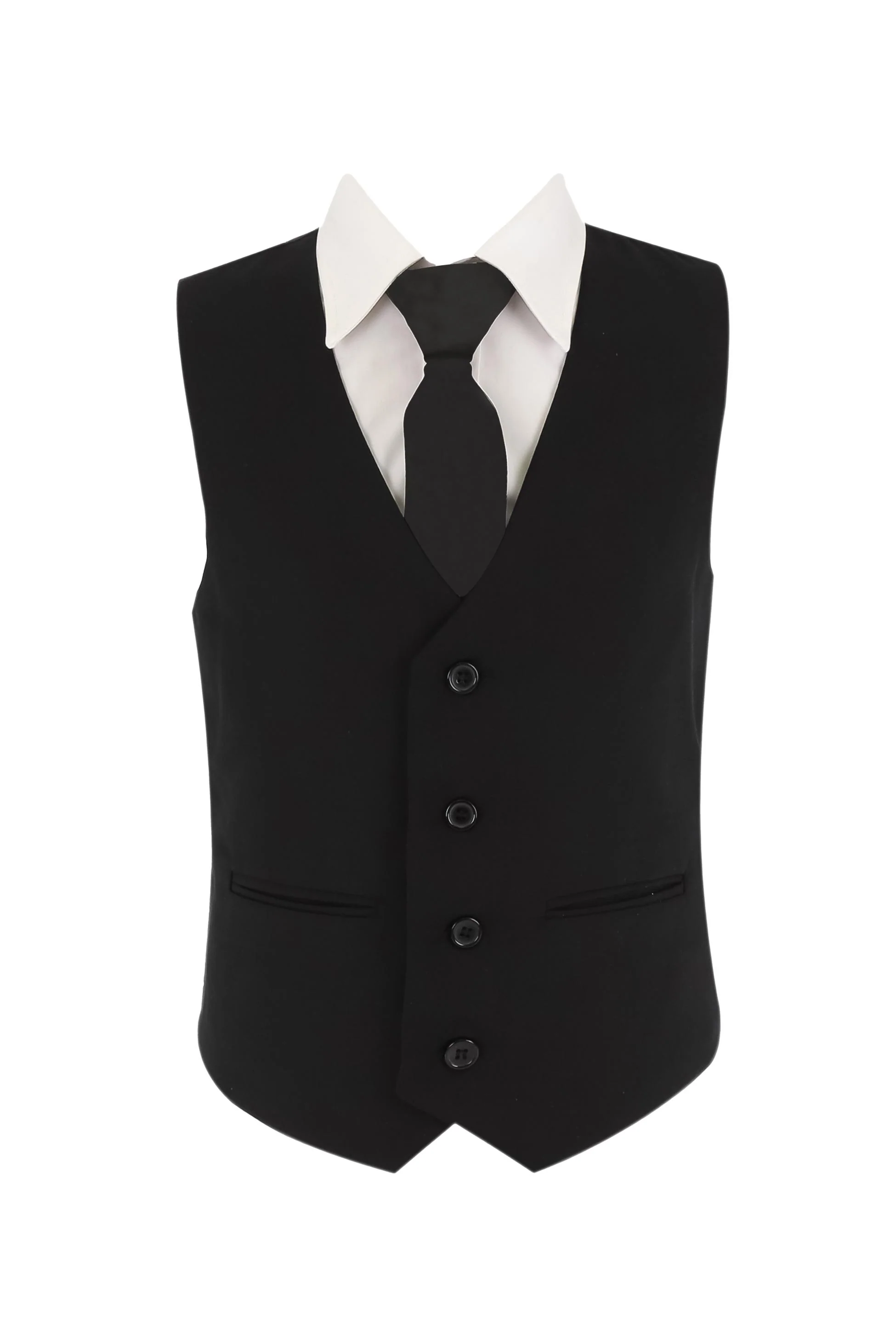 Boys 6 Piece All In One Formal Suit Set - RUN - Black - Image 4
