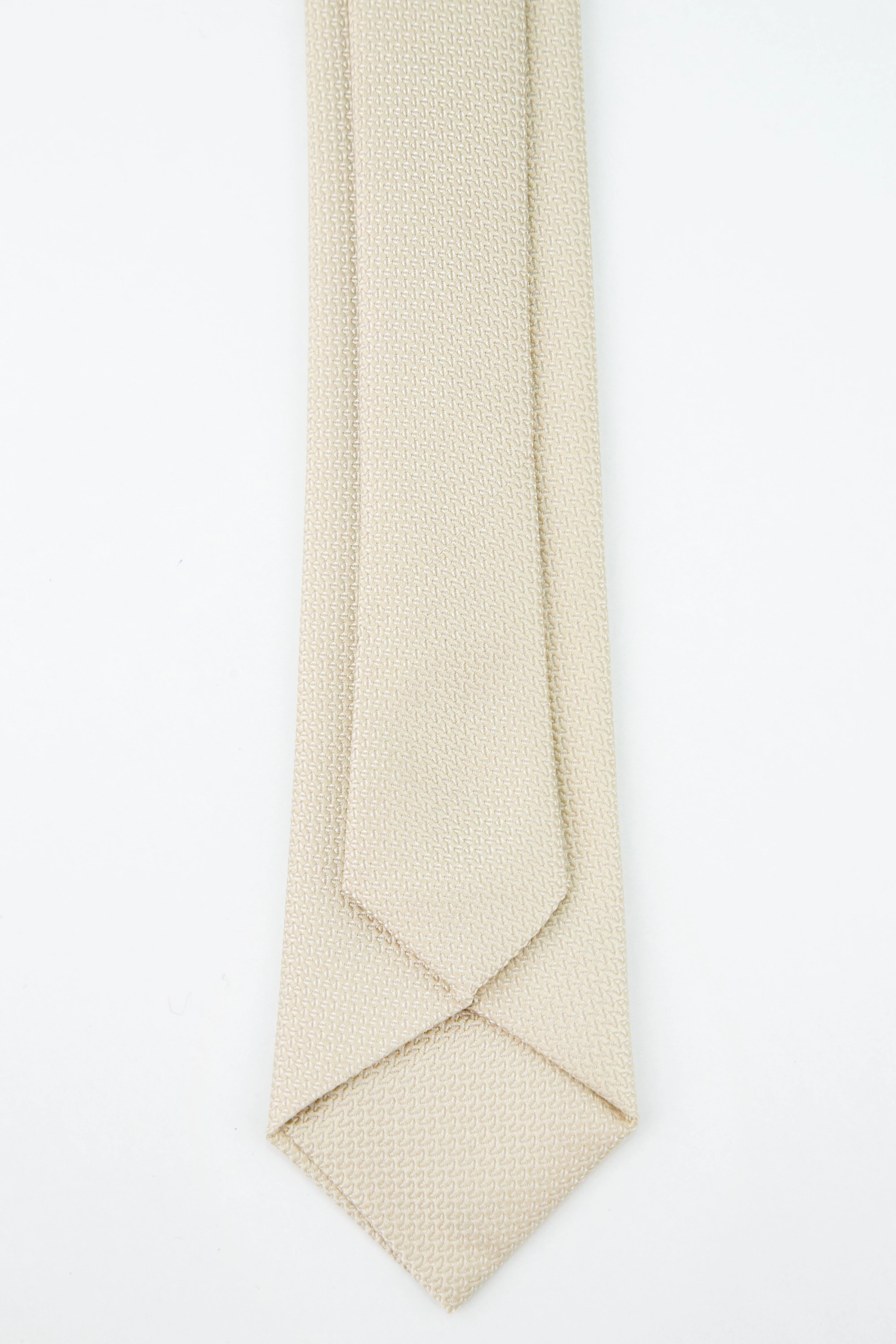 Boys' Oxford Weave Slim Tie Formal Neckwear - Beige - Image 2
