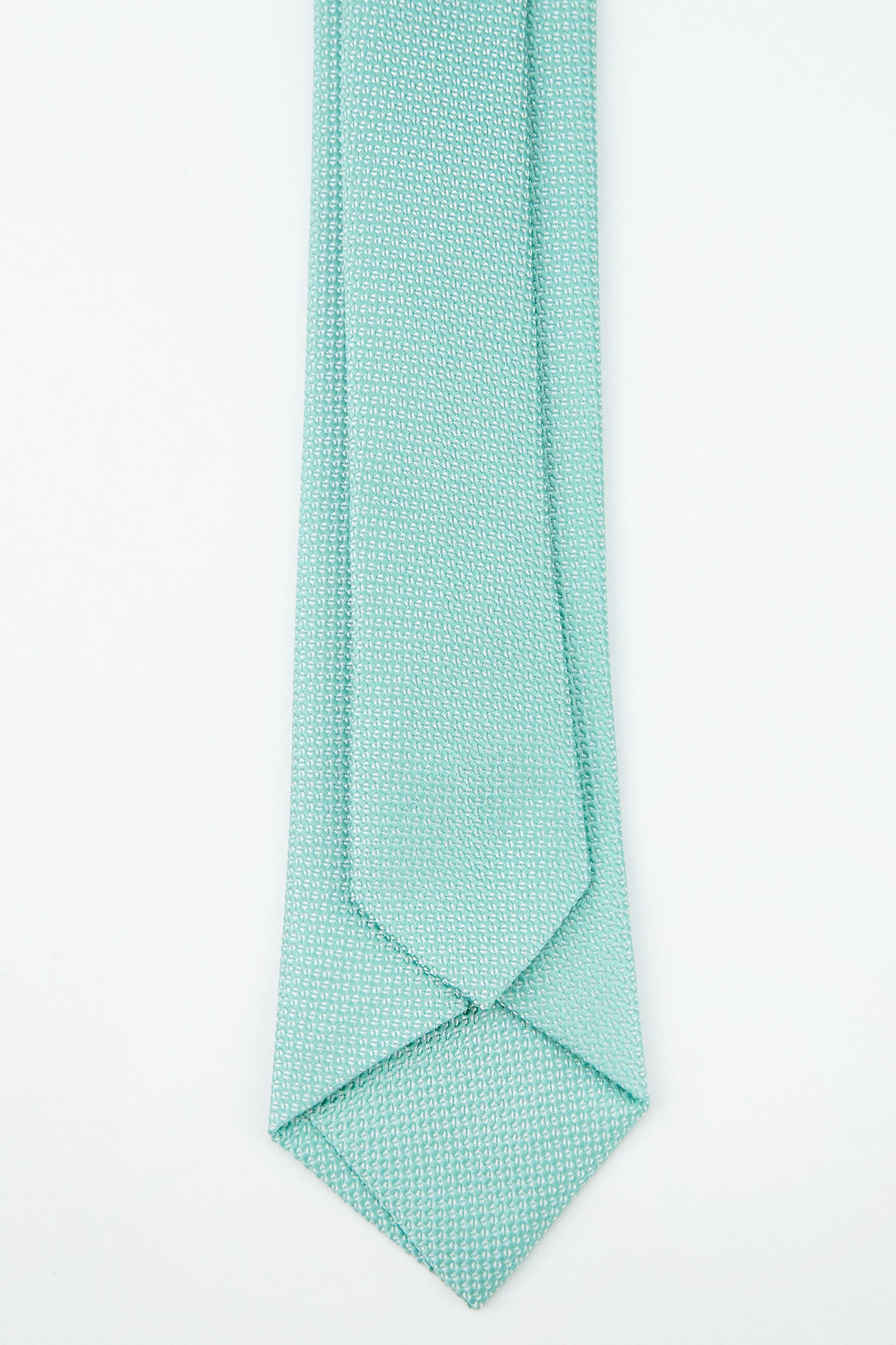 Boys' Oxford Weave Slim Tie Formal Neckwear - Mint Blue - Image 2