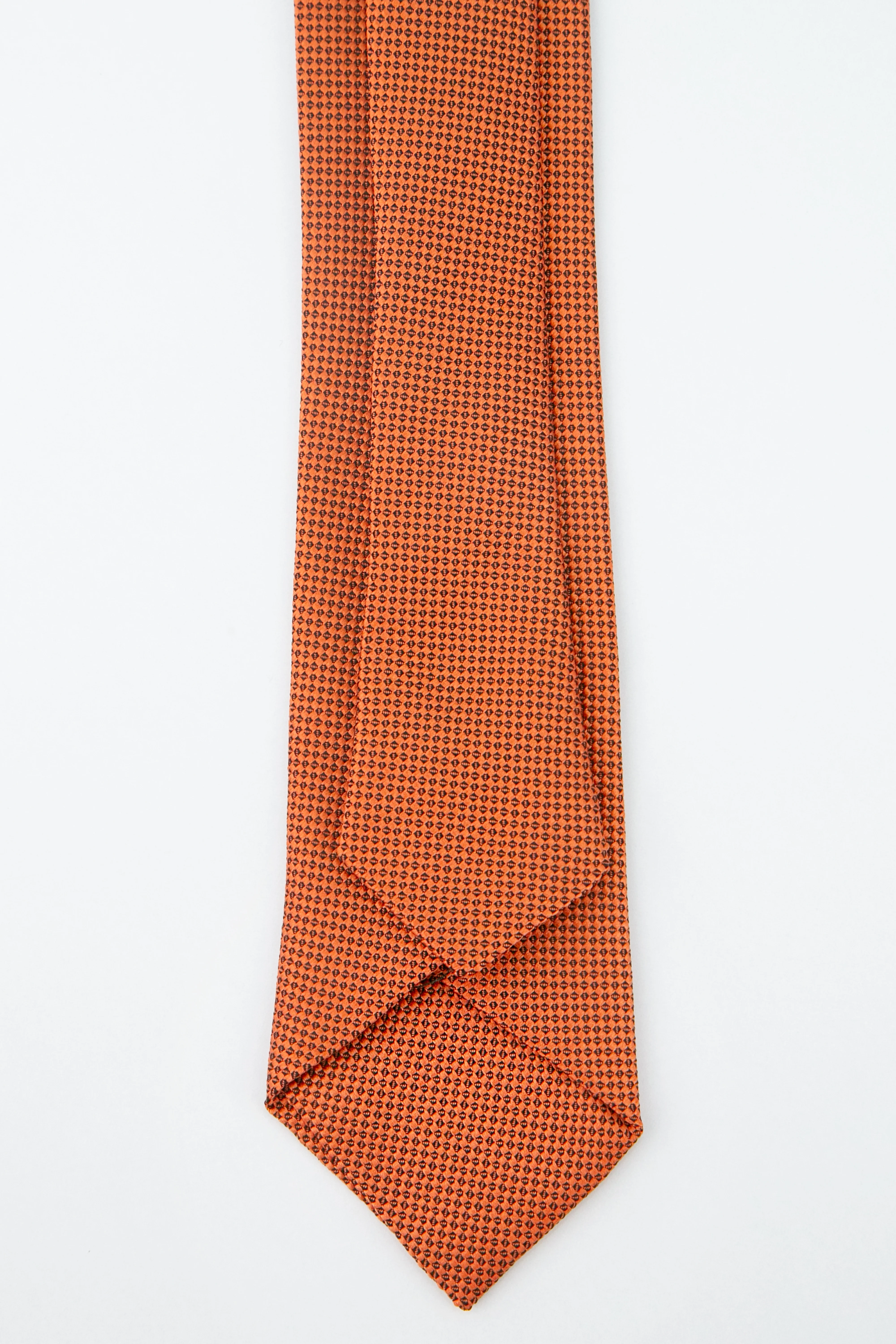Boys' Oxford Weave Slim Tie Formal Neckwear - Orange - Image 2