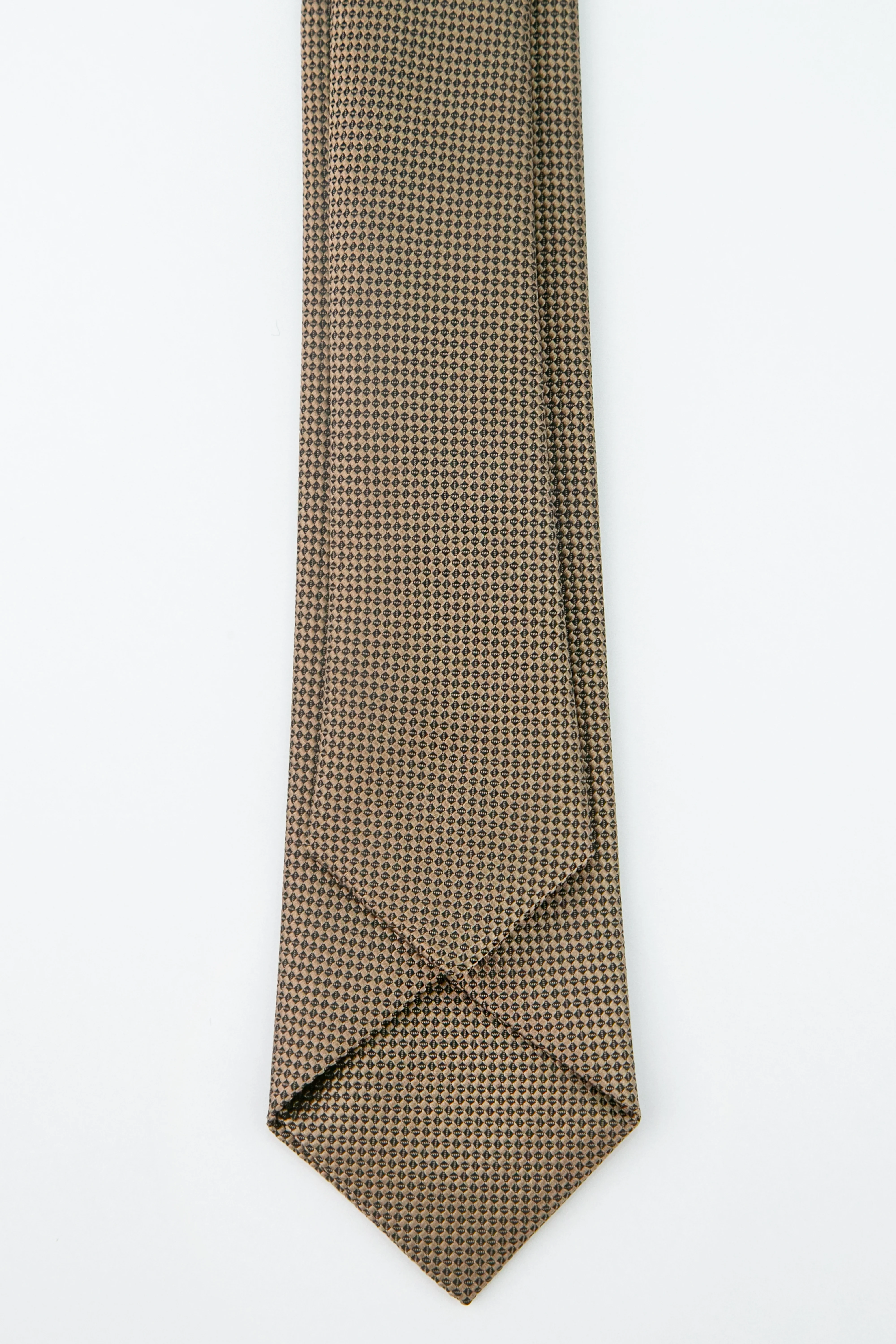 Boys' Oxford Weave Slim Tie Formal Neckwear - Taupe Beige - Image 2
