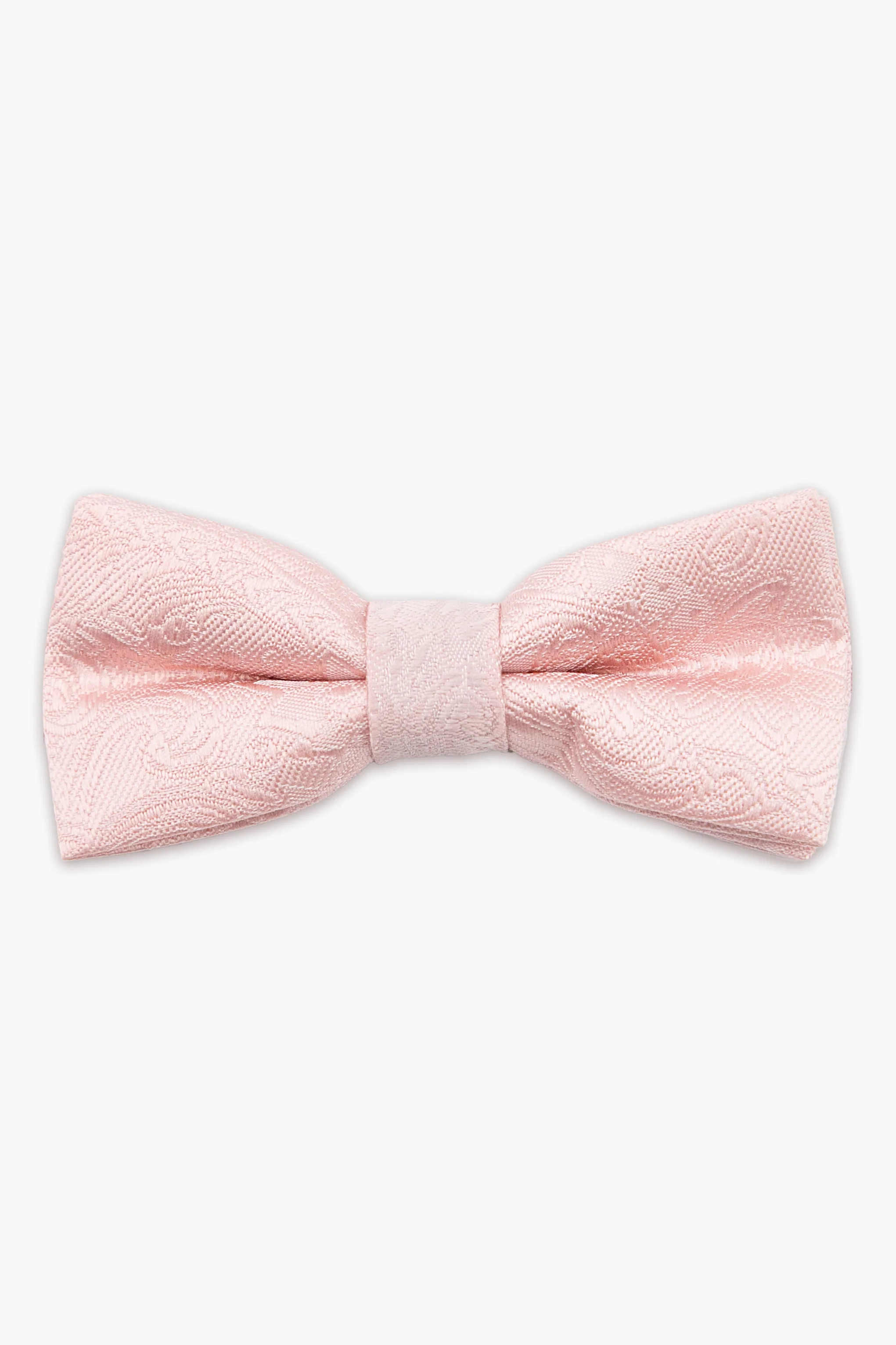 Boys’ Pastel Paisley Pre-Tied Dickie Bow Tie  - Blush Pink