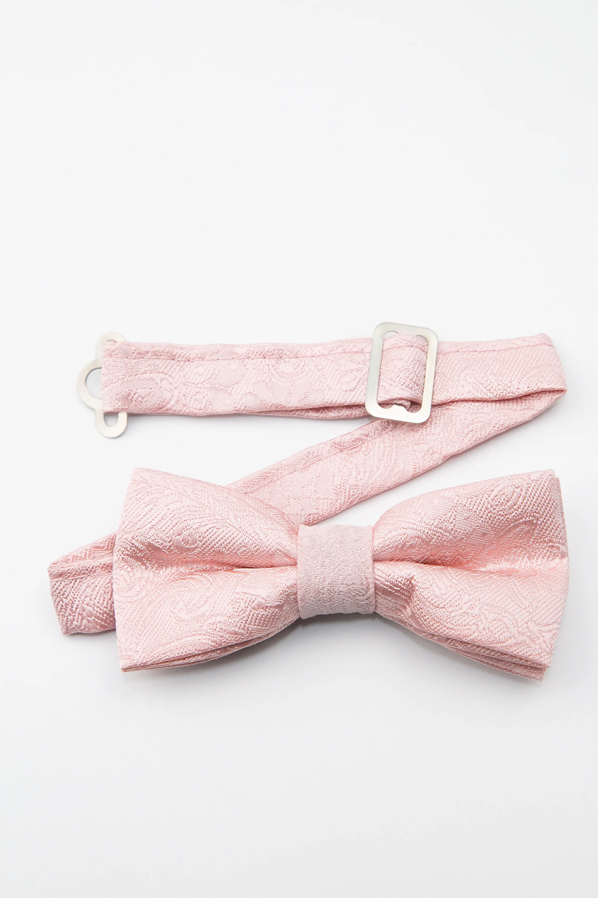 Boys’ Pastel Paisley Pre-Tied Dickie Bow Tie  - Blush Pink - Image 2