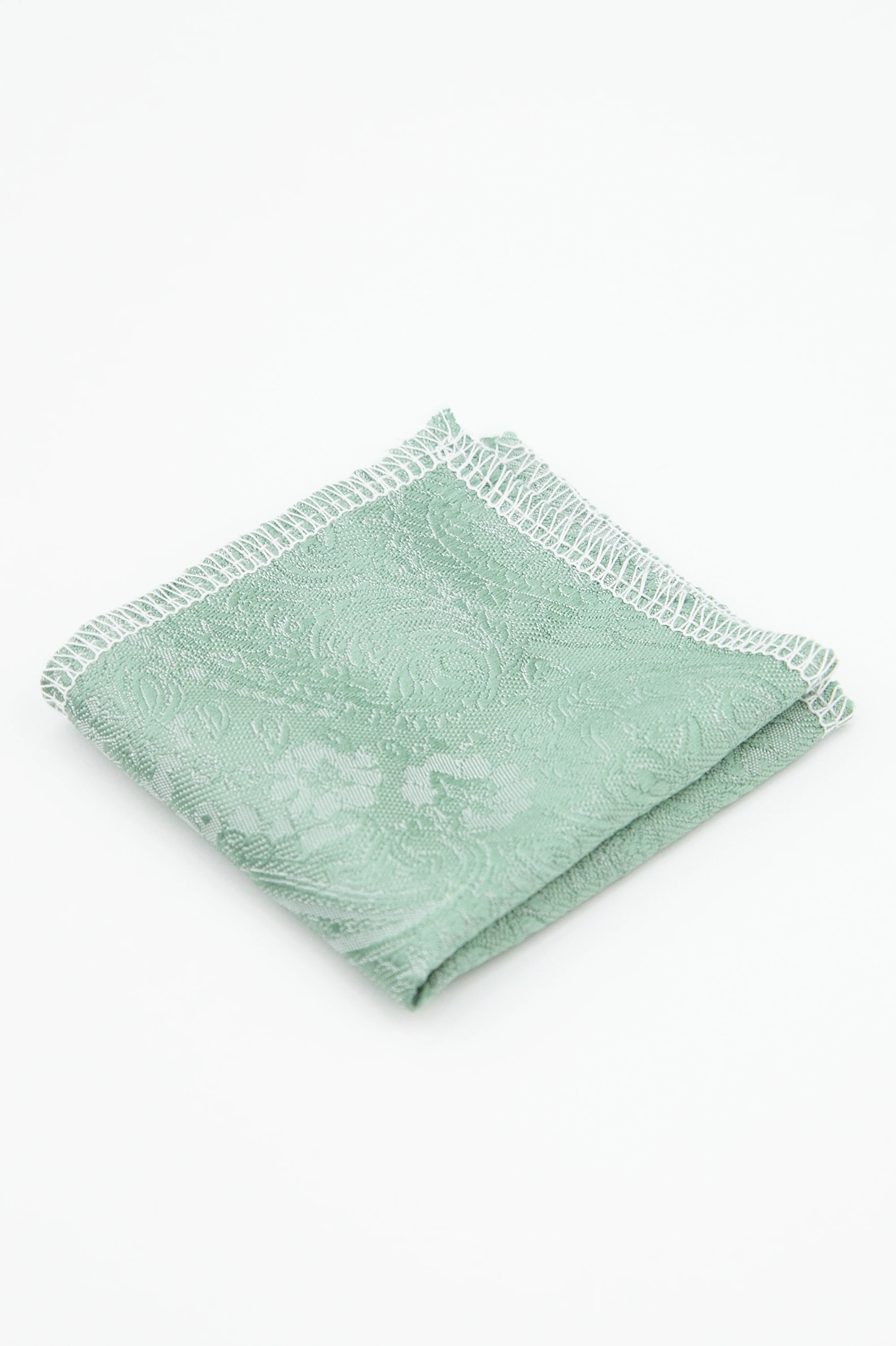Boys’ Pastel Paisley Slim Tie & Pocket Square Set - Green - Image 5