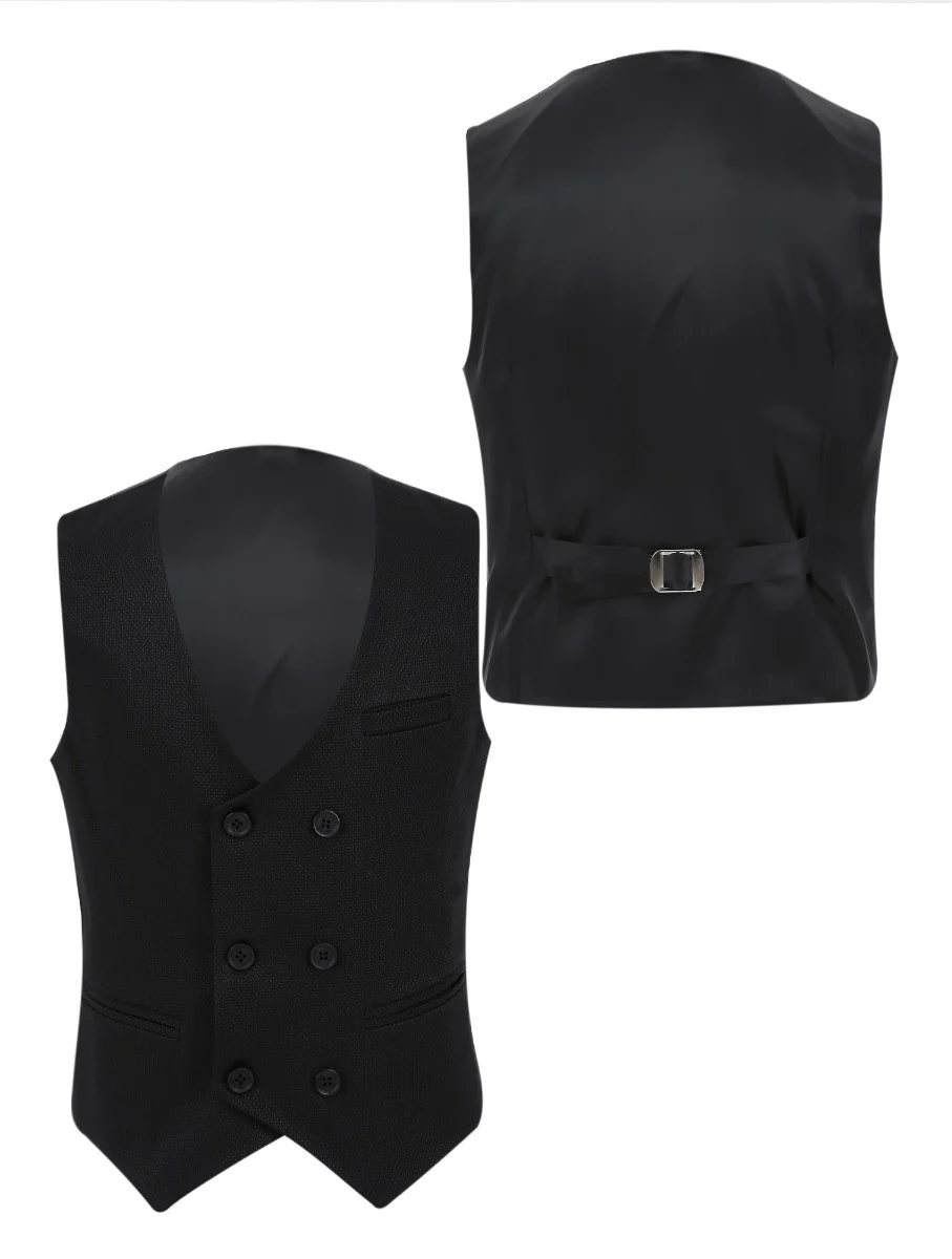 Boys Slim Fit Formal Suit - Black - Image 8