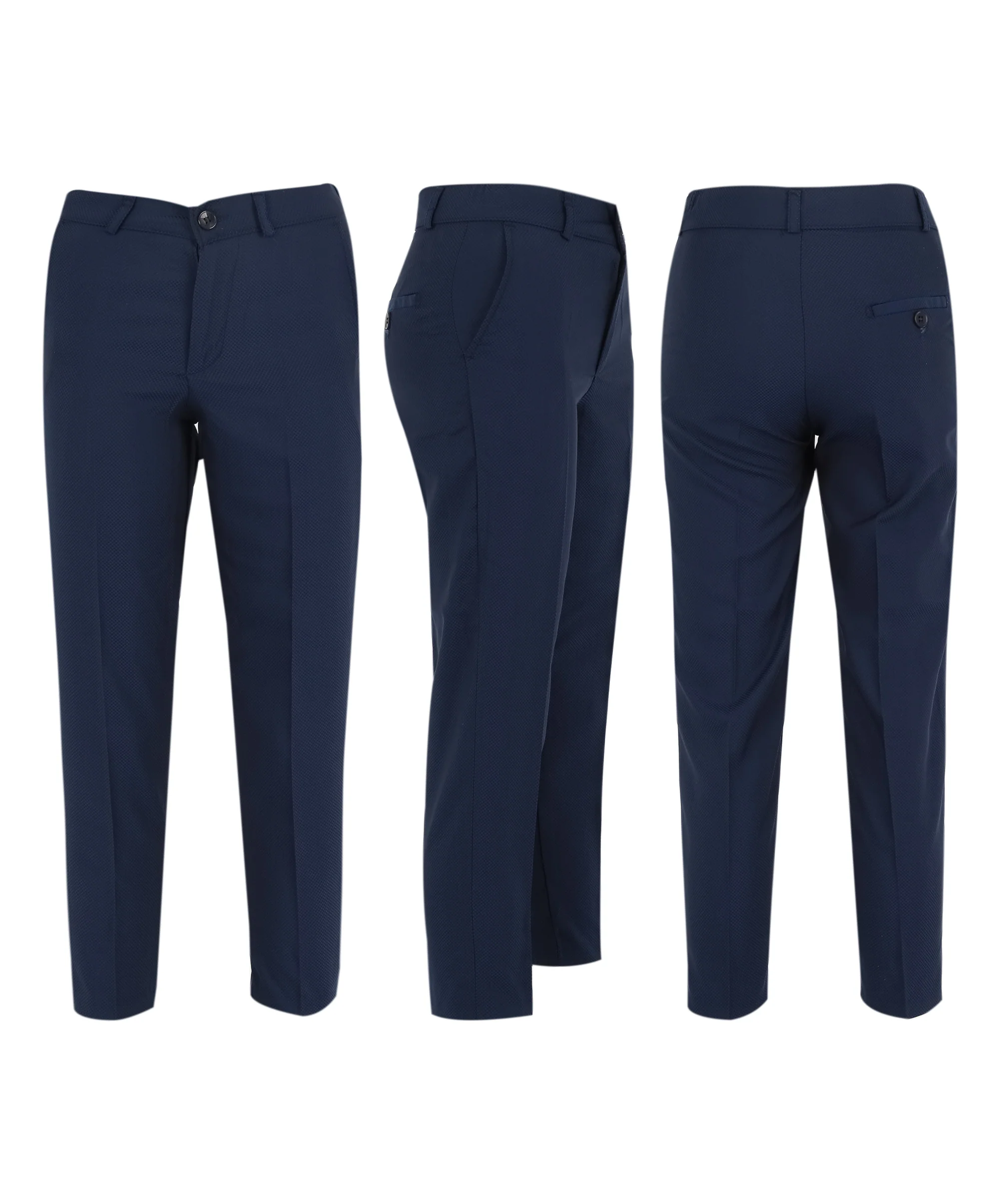 Boys Slim Fit 7 Piece Full Suit Set - Kenny - Parliament Blue - Image 14