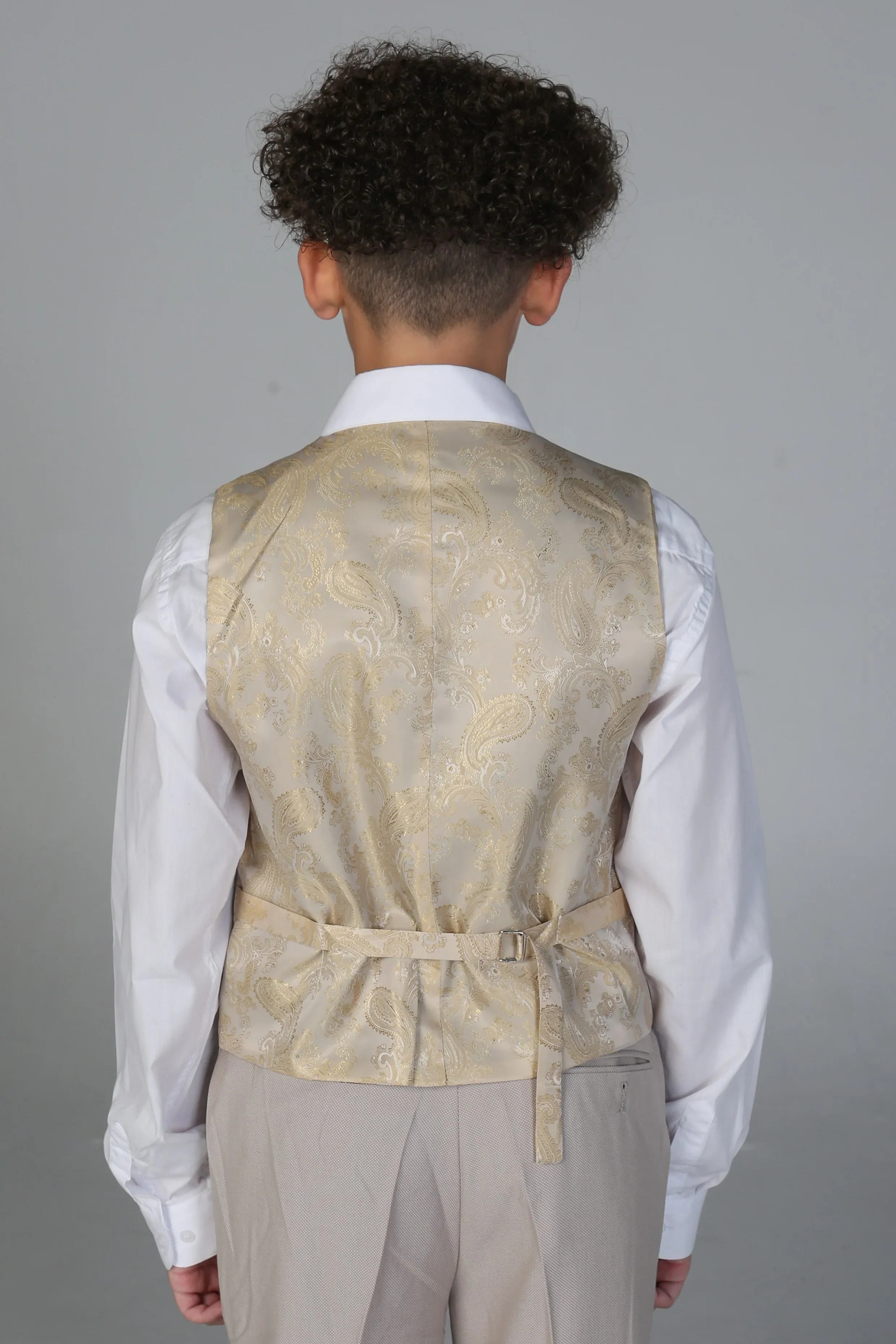 Boys Tailored Fit Suit - MAYFAIR - Stone Beige - Image 5