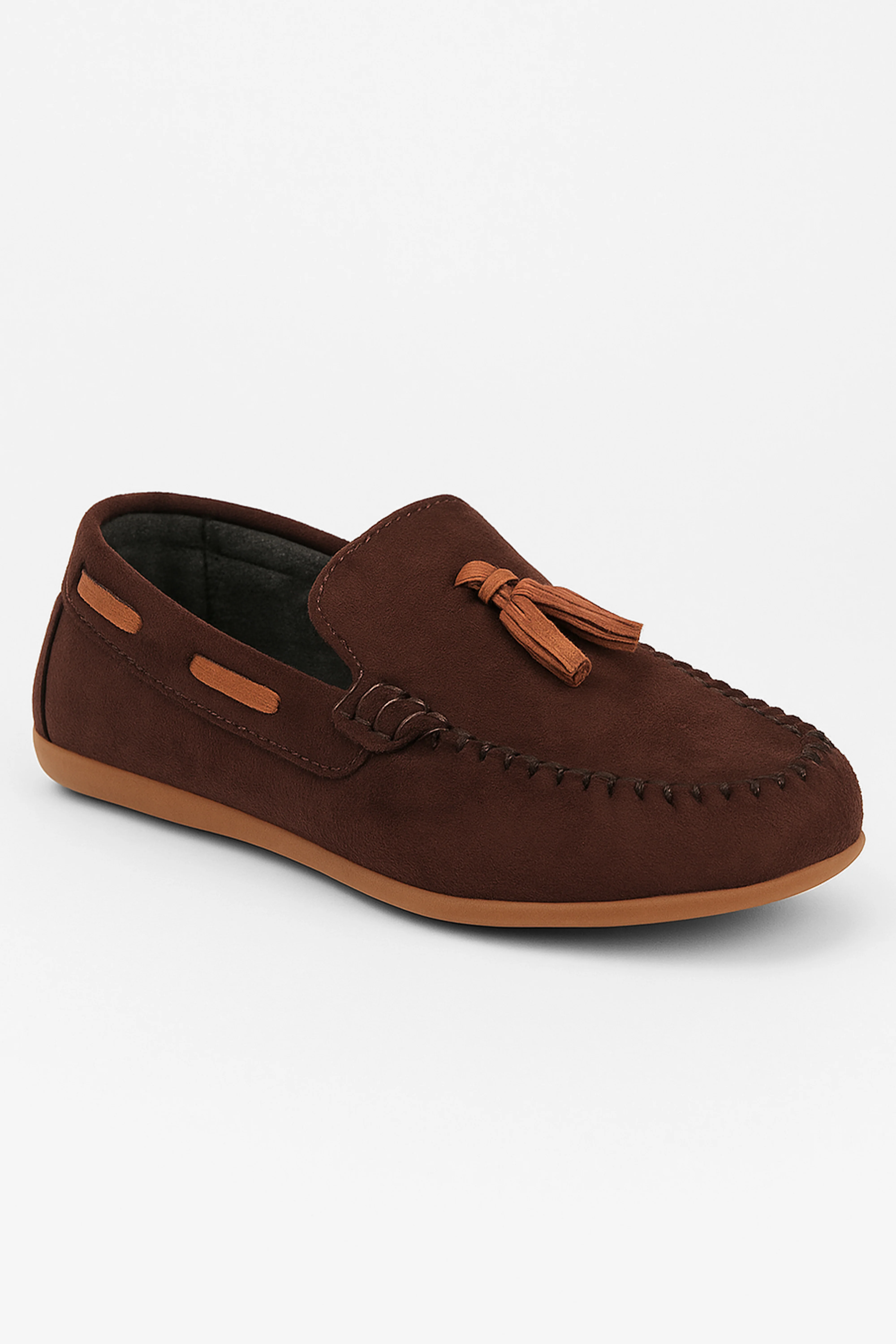 Boys Slip on Tassel Suede Penny Loafer - BABYLON - Brown