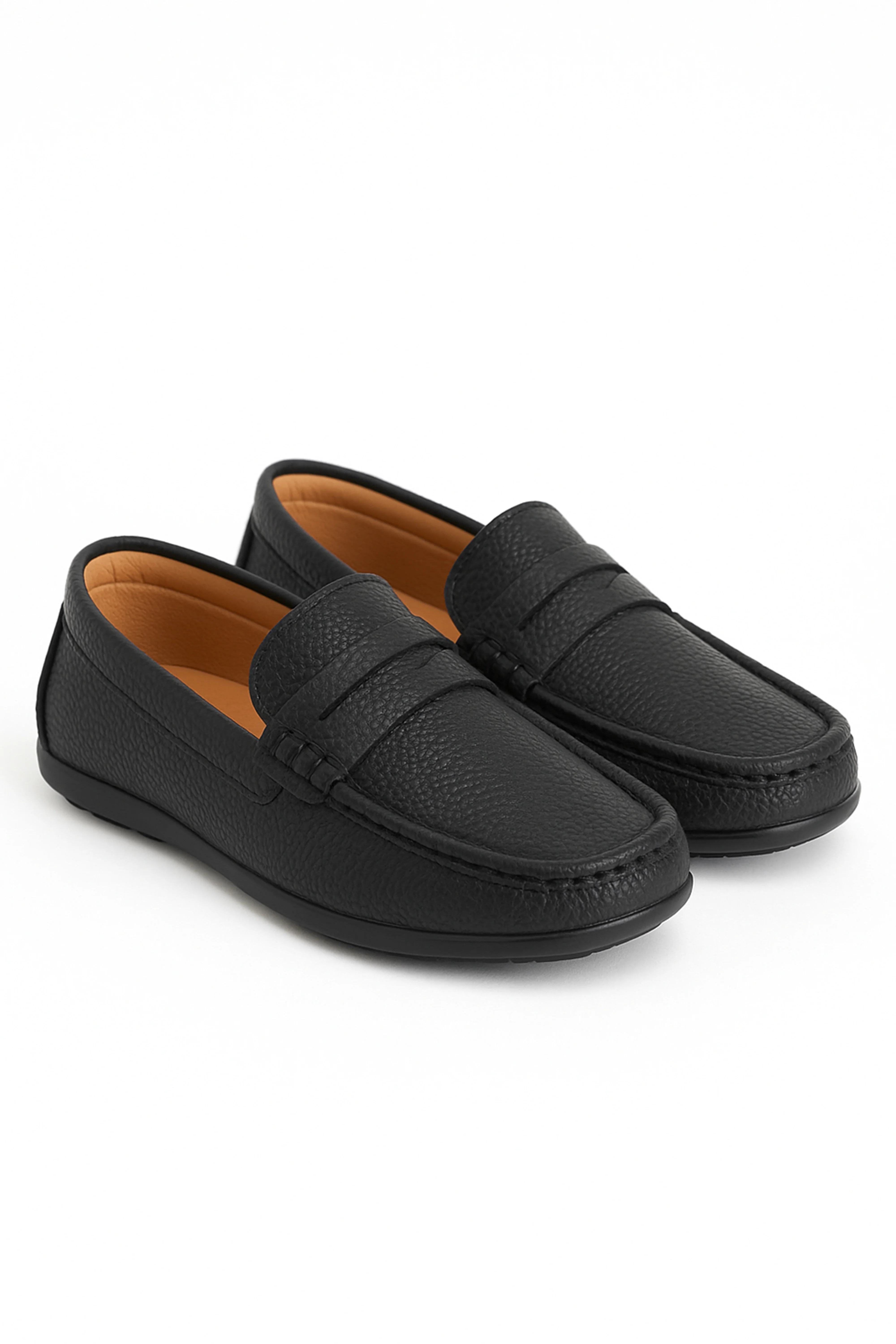 Boys Leather Penny Loafer - HUGO - Black - Image 3
