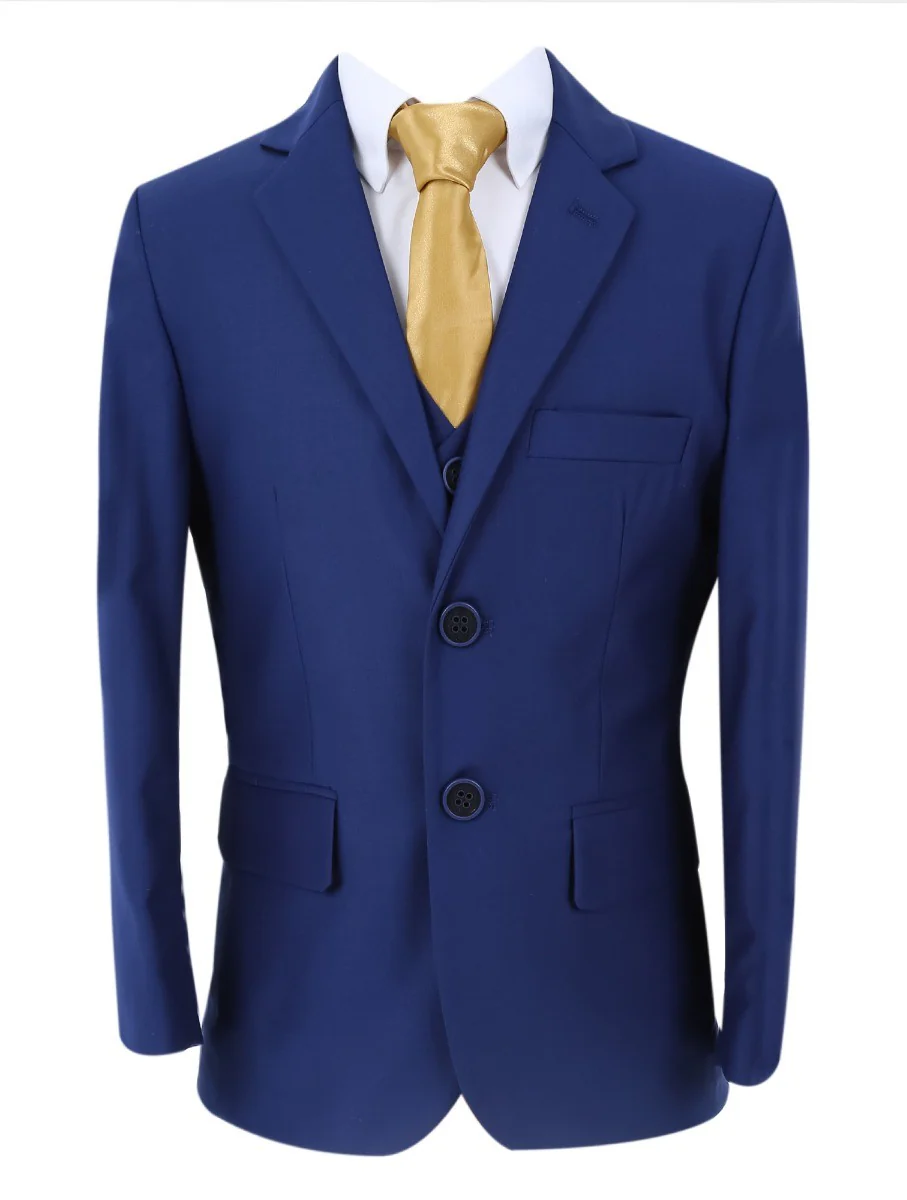 Boys Parliament Tailored Fit 6 Piece Suit Set - LORENZO - Parliament Blue - Image 4