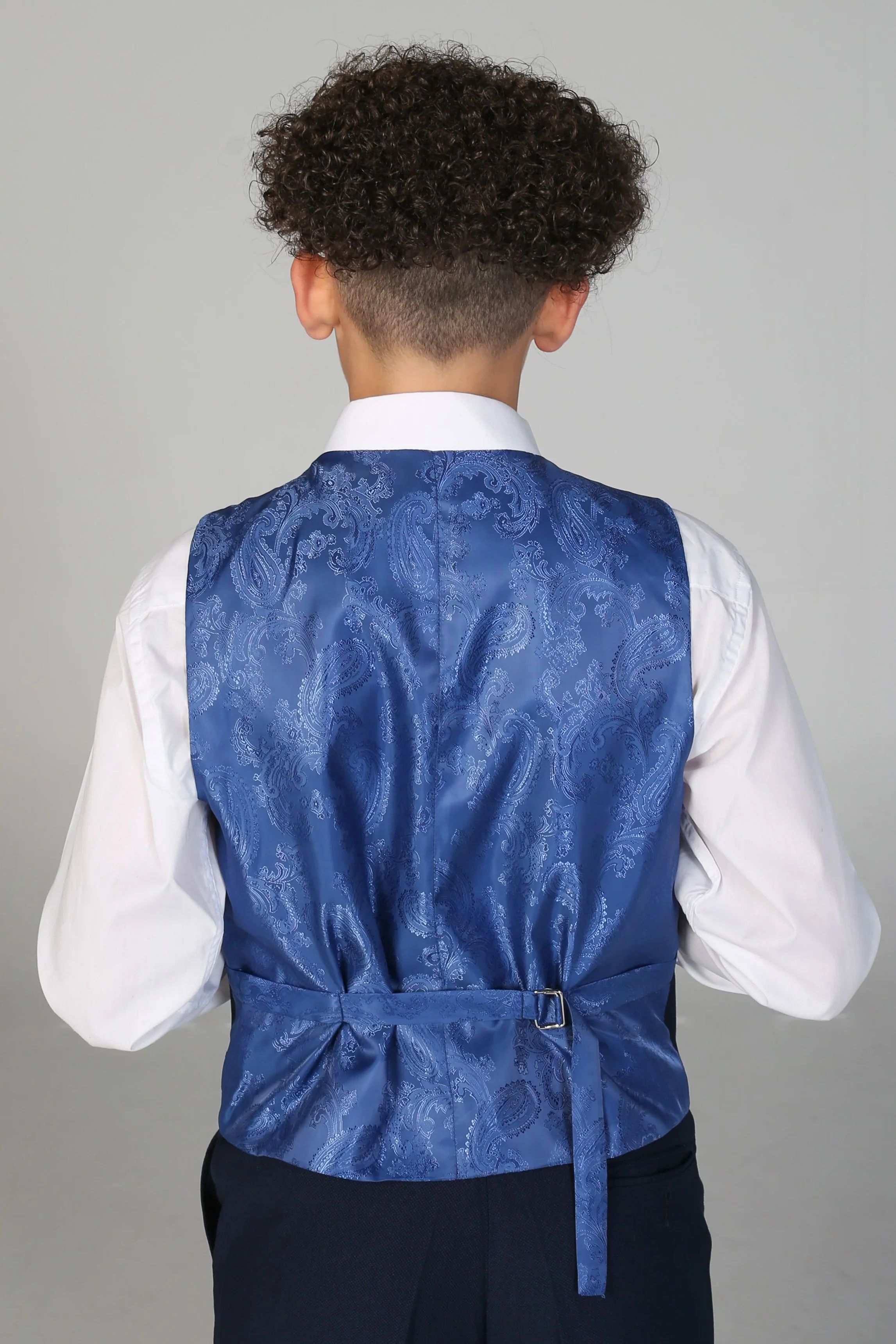 Boys Tailored Fit Blue Suit - MAYFAIR - Navy - Image 5