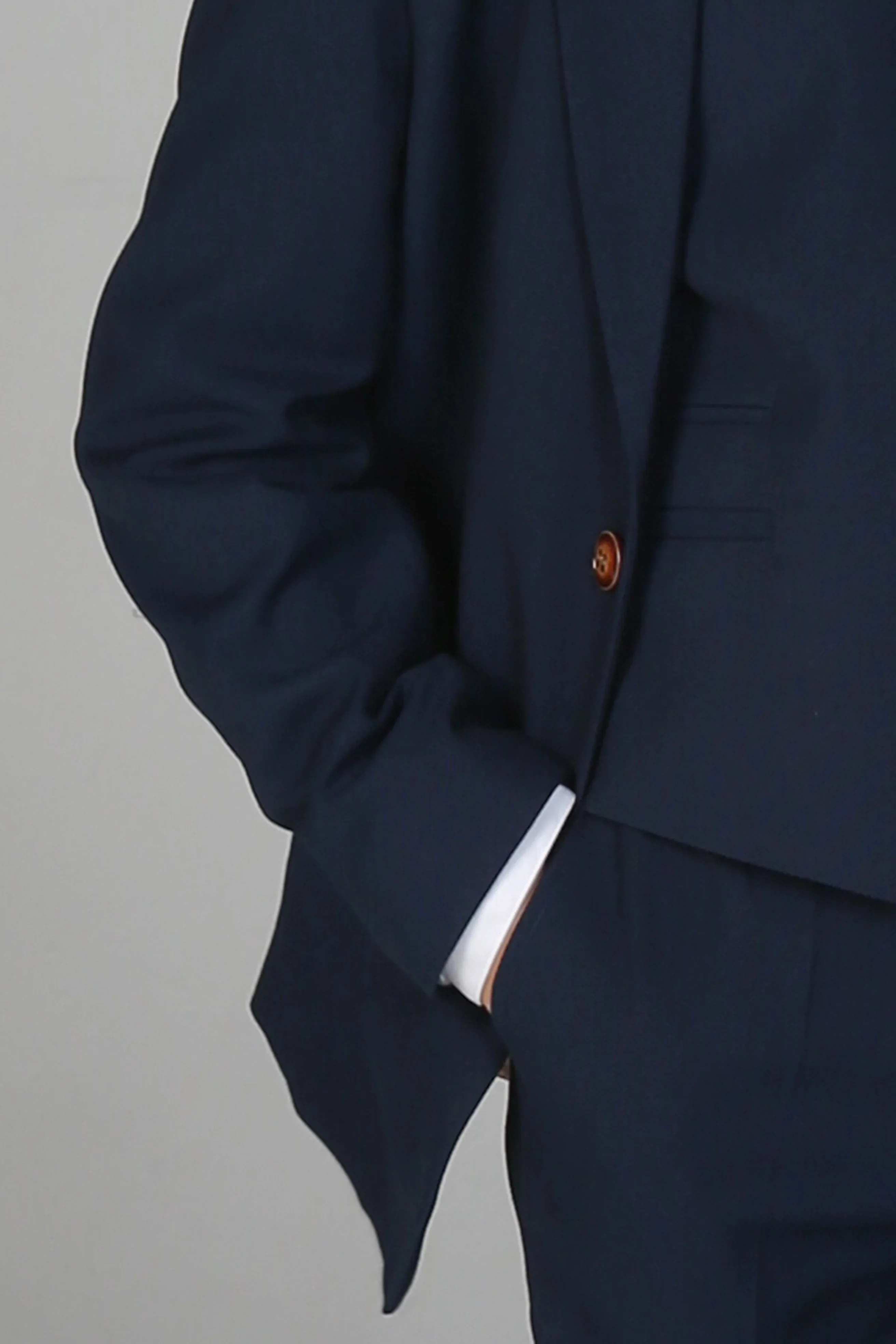 Boys Tailored Fit Blue Suit - MAYFAIR - Navy - Image 6