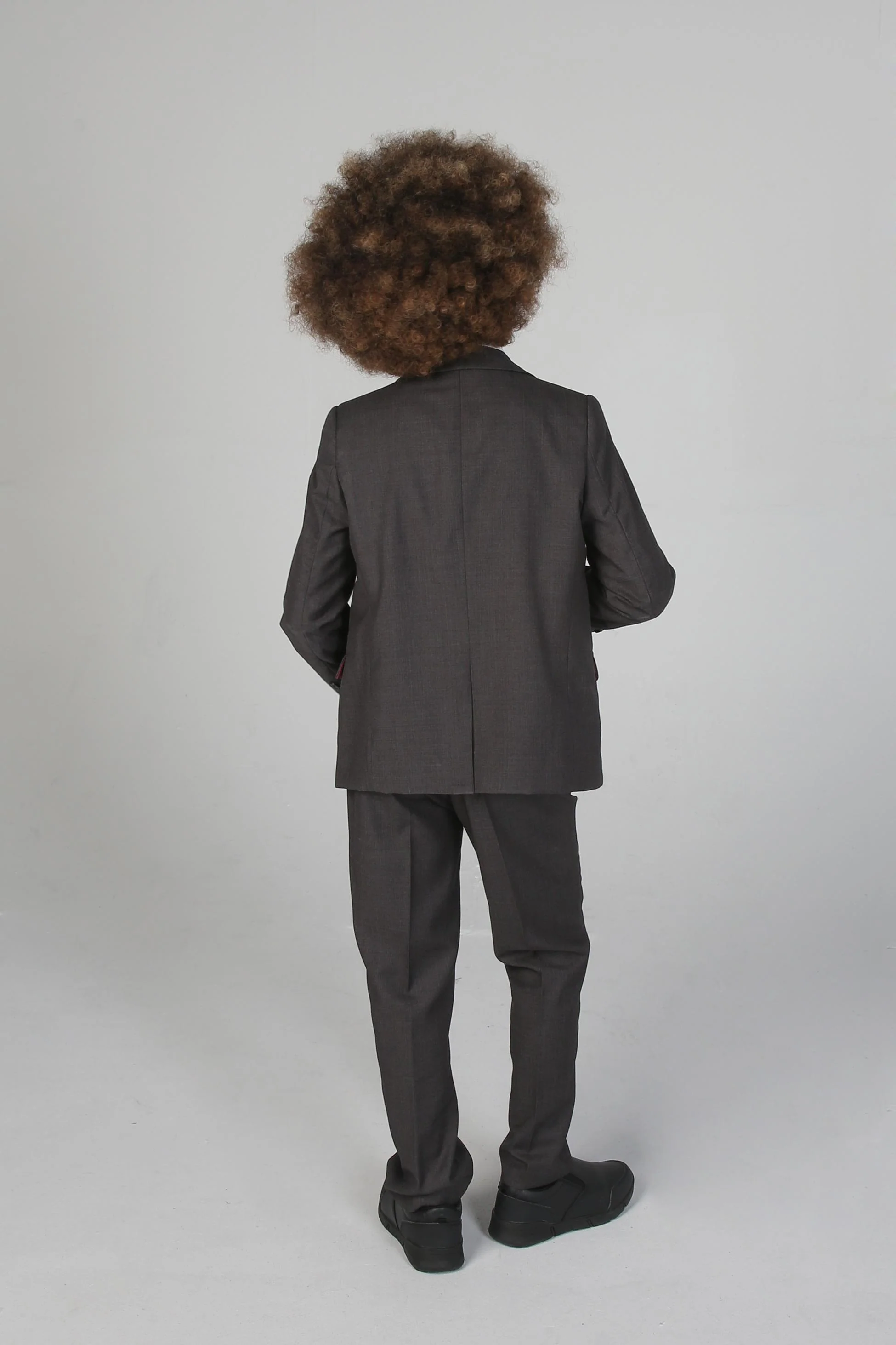 Boys Tailored Fit Formal Suit - Charcoal Grey - Image 4