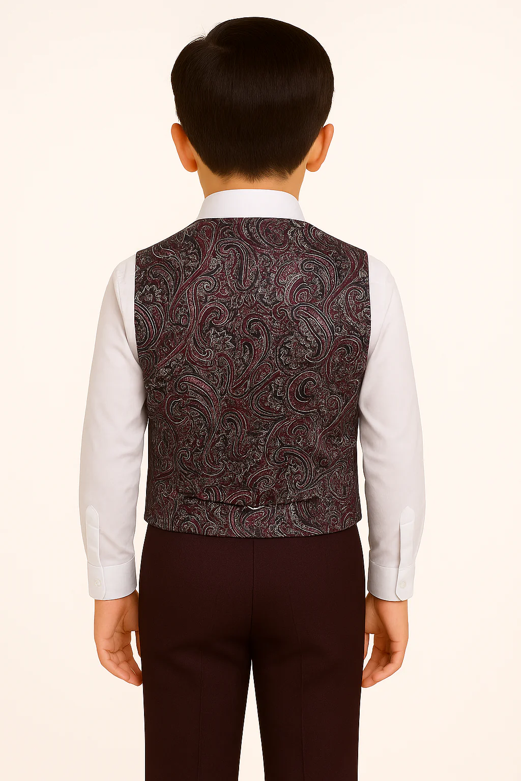 Boys Tailored Fit Sheen Effect Purple Suit Set - SAMUEL - Tonic Purple - Image 5