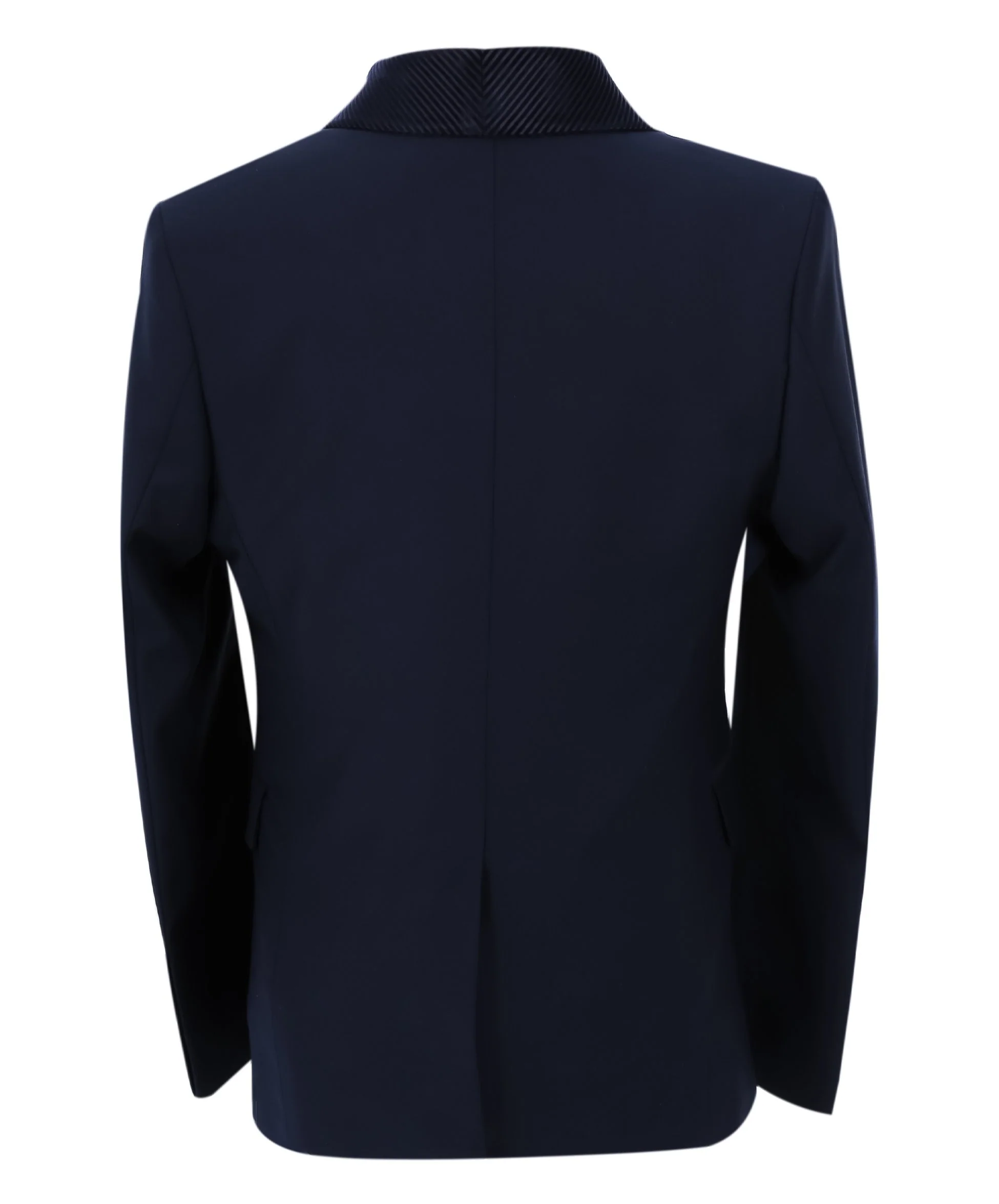 Boys Tuxedo Suit - Corduroy Velvet Waistcoat & shawl lapel - Navy Blue - Image 5
