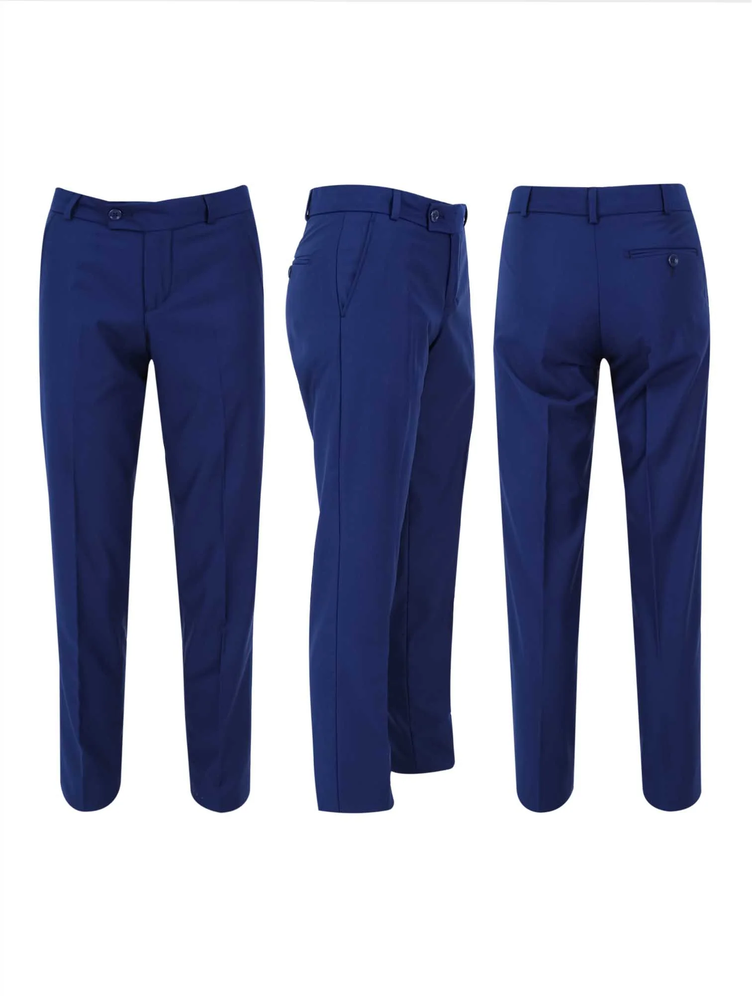 Boys Tuxedo Suit - Corduroy Velvet Waistcoat & shawl lapel - Royal Blue - Image 7