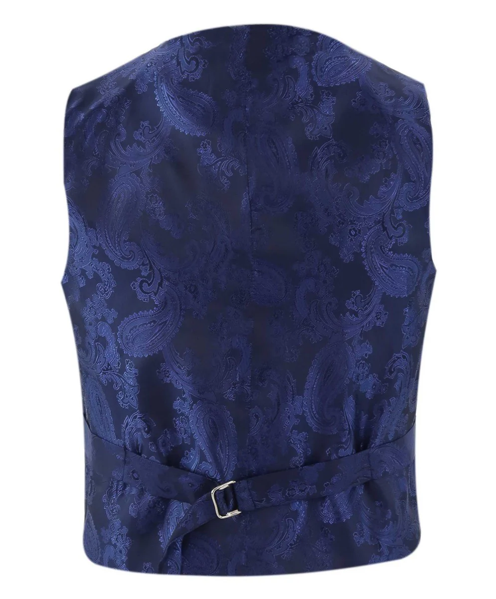 Boys Tweed Check Blue Suit - GRAHAM - Blue - Image 7
