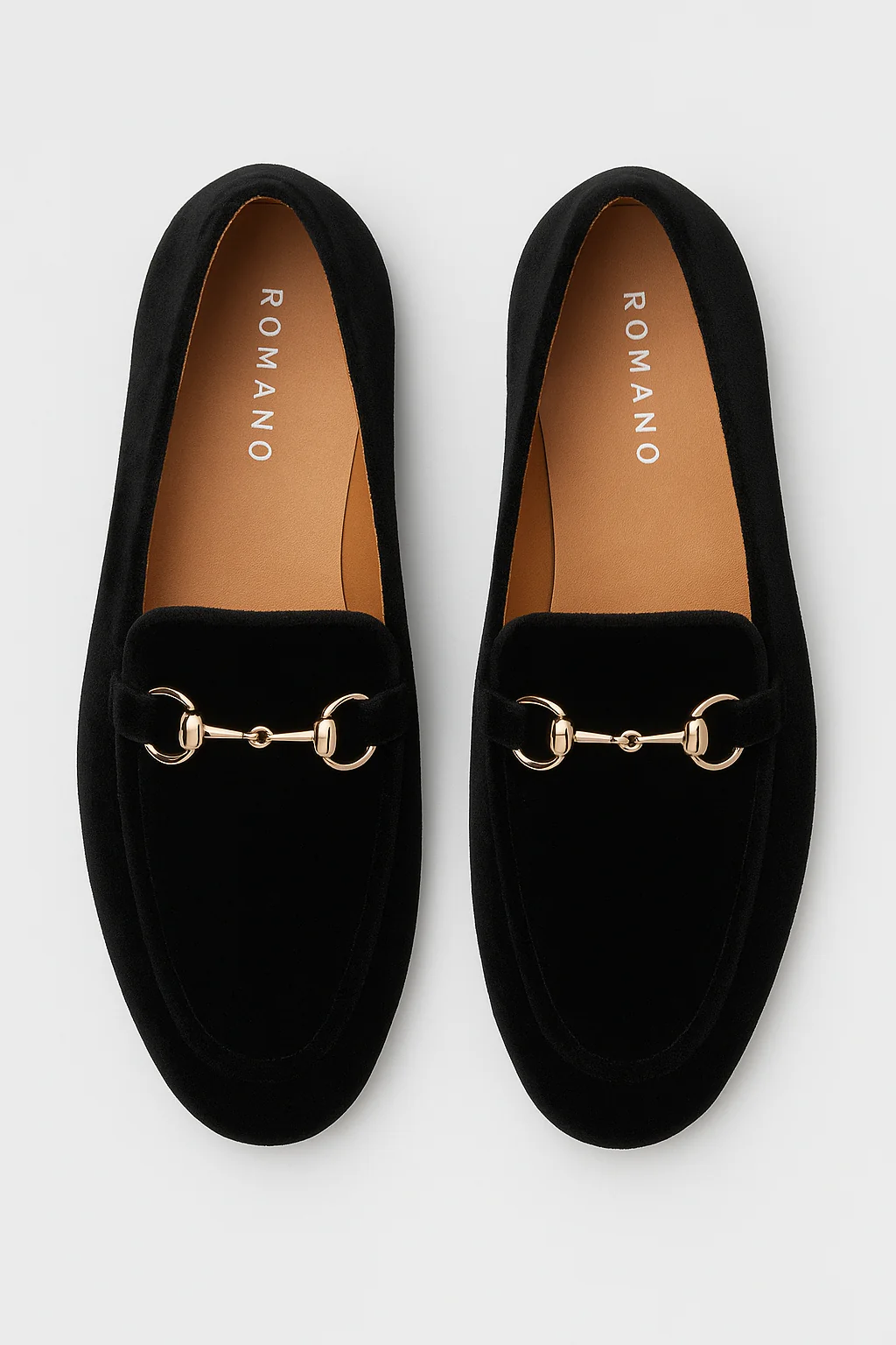 Boys Velvet Horsebit Loafer Shoes - Black - Image 2