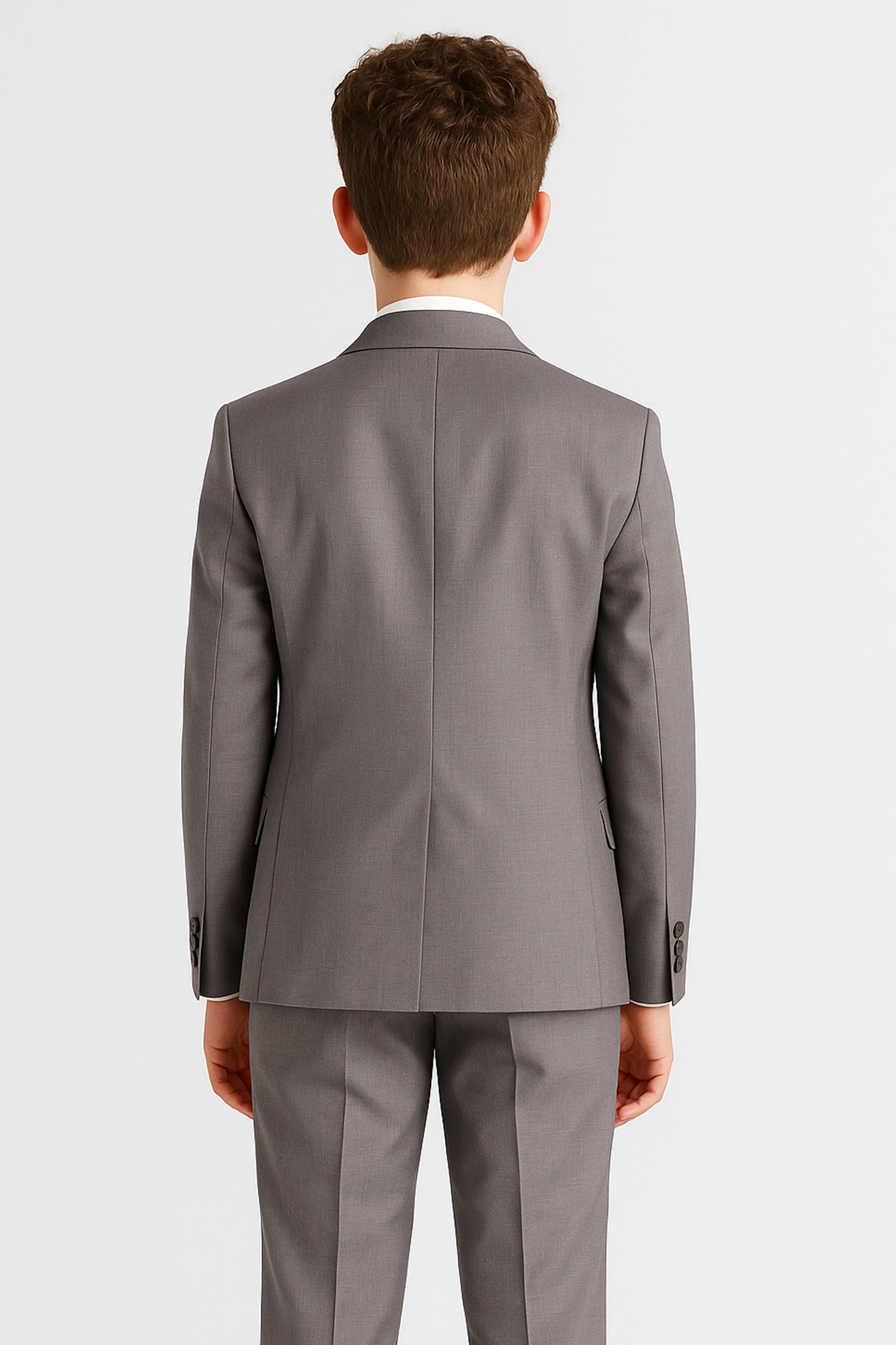 Father & Son Matching 3-Piece Suit Set with Pick Stitch - Edward - Grey - Image 9