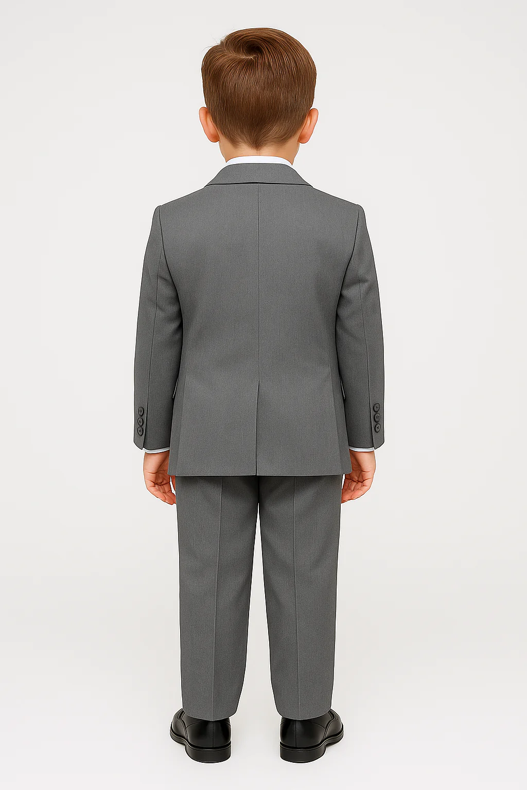Boys Slim Fit Formal Suit - Sebastian Le Blanc - Grey - Image 3