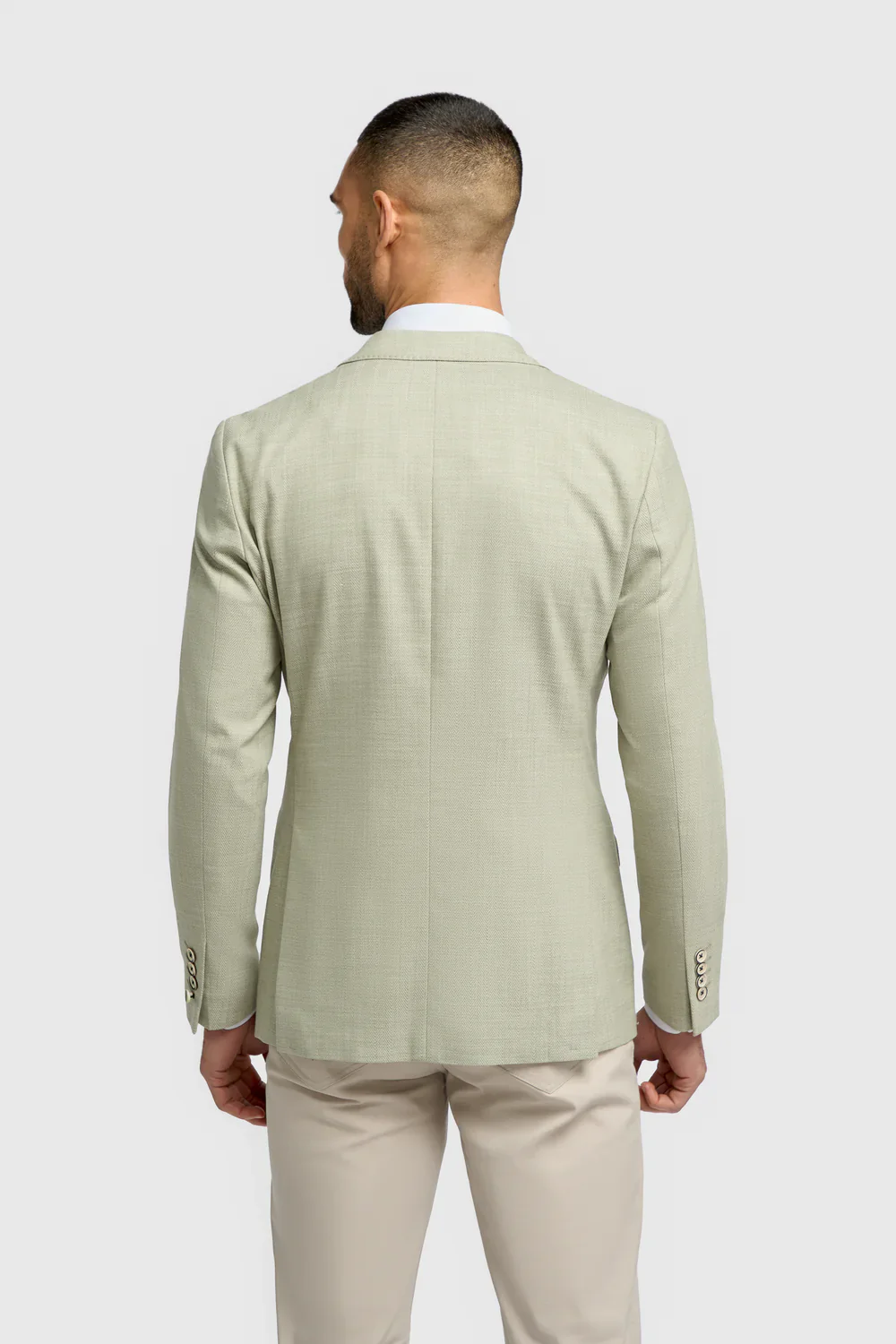 Father & Son Matching Herringbone Twill Blazer - Sage Green - Image 4