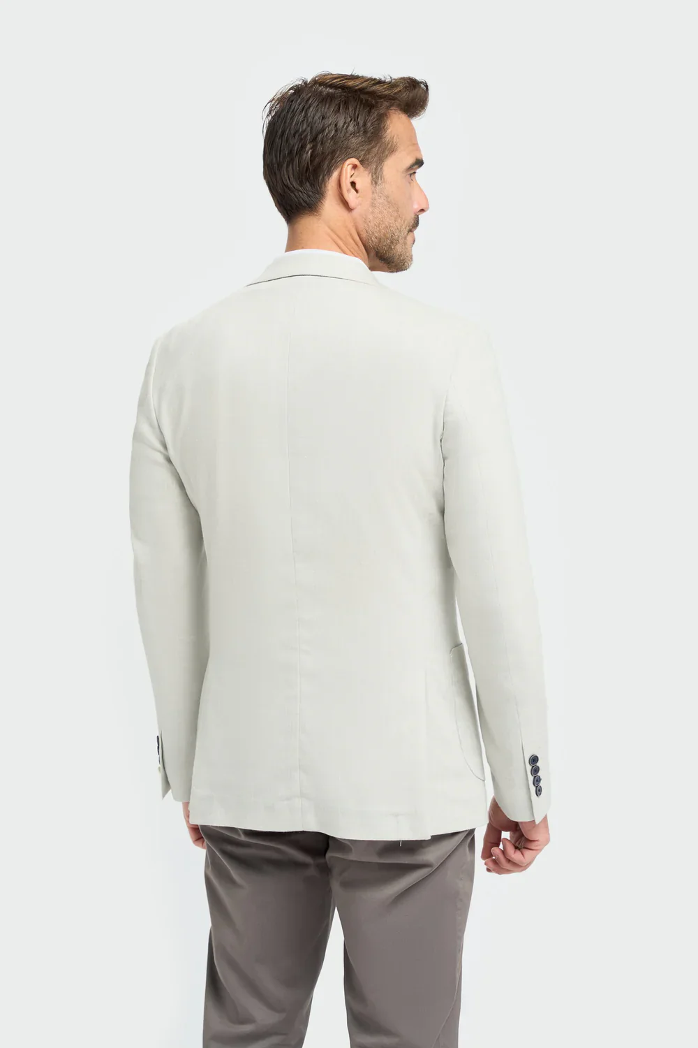 Father & Son Matching Linen Herringbone Blazer – Slate Grey - Image 4