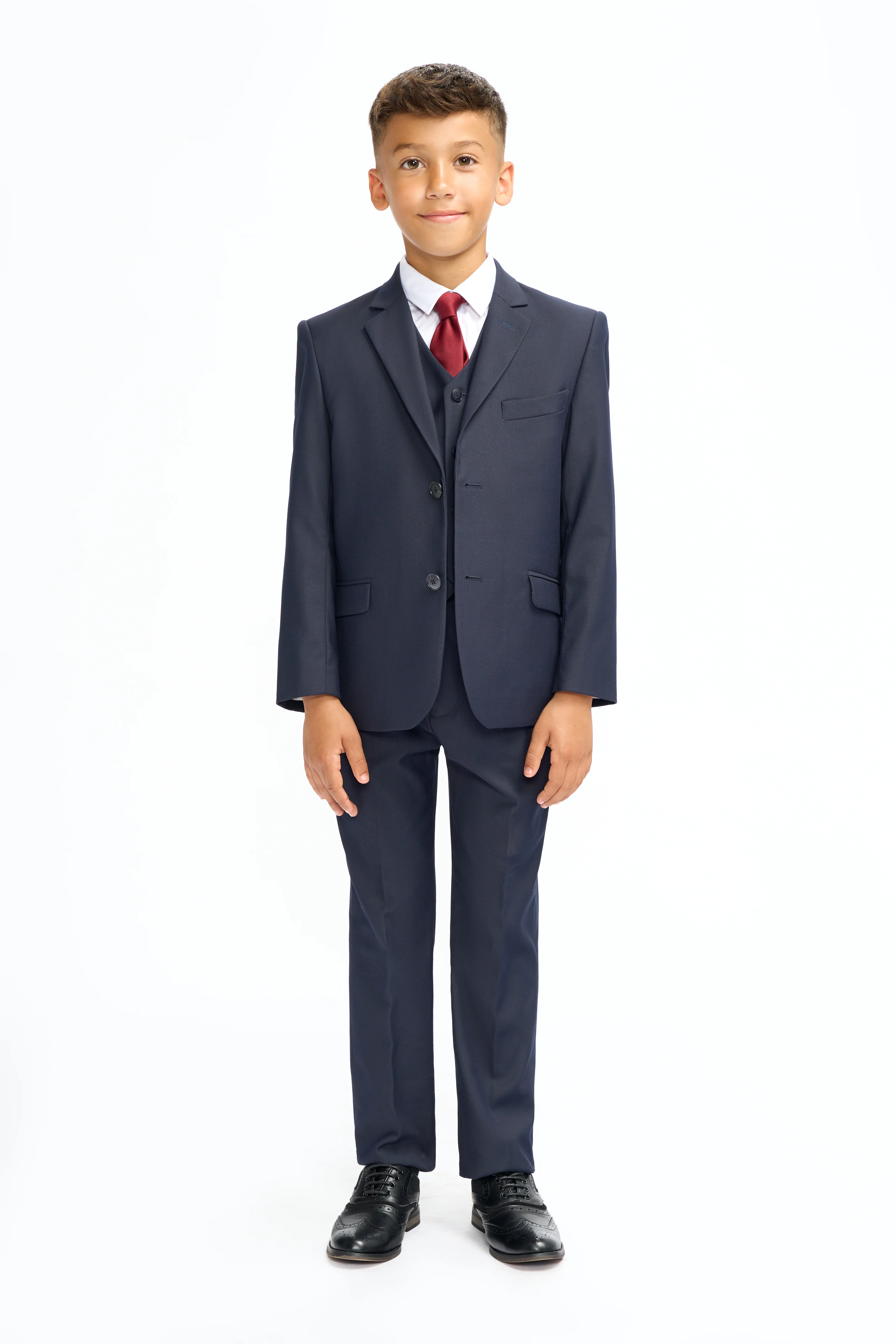 Father & Son Matching Slim Fit 3-Piece Suit Set - Malibu Navy - Image 10