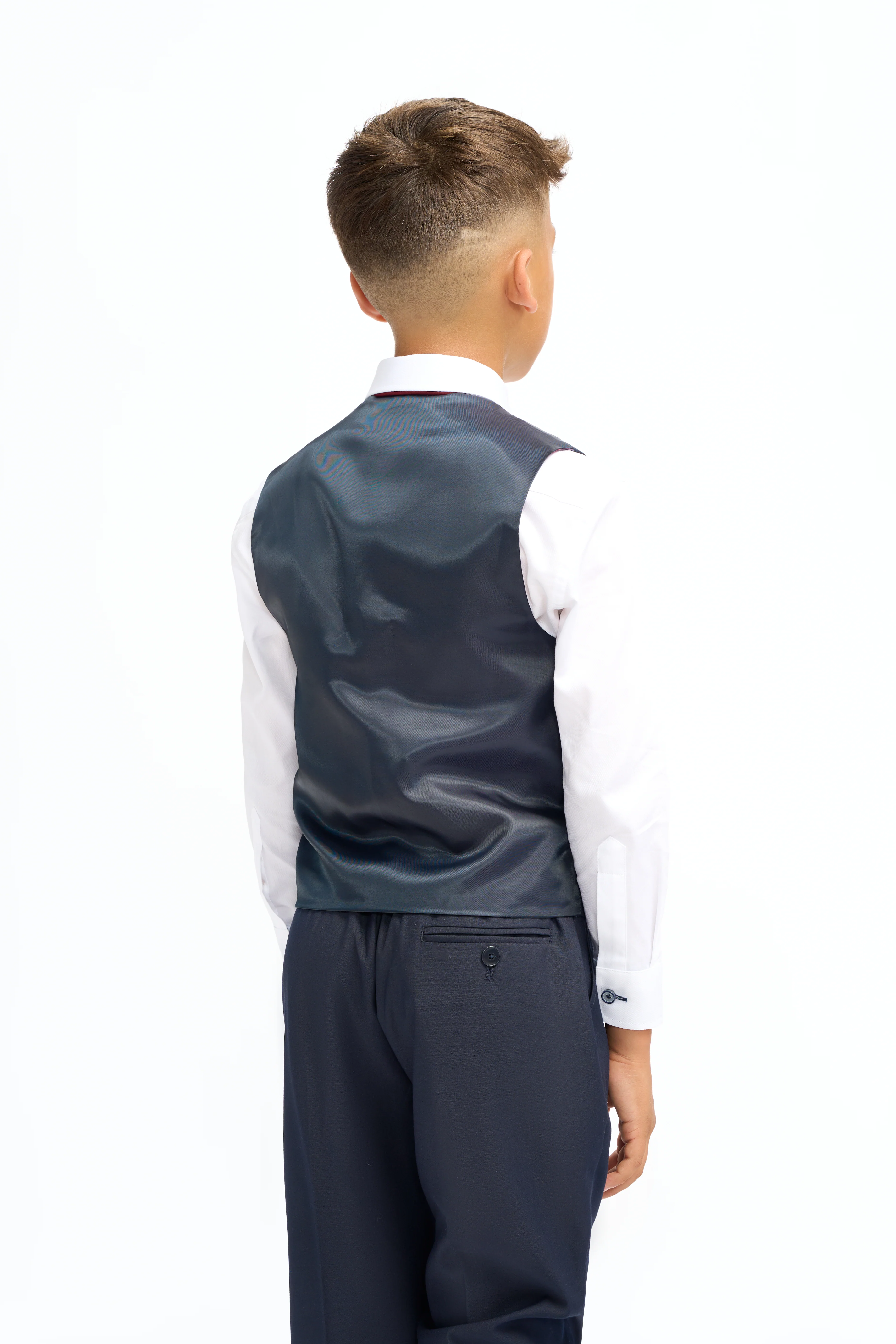 Father & Son Matching Slim Fit 3-Piece Suit Set - Malibu Navy - Image 12