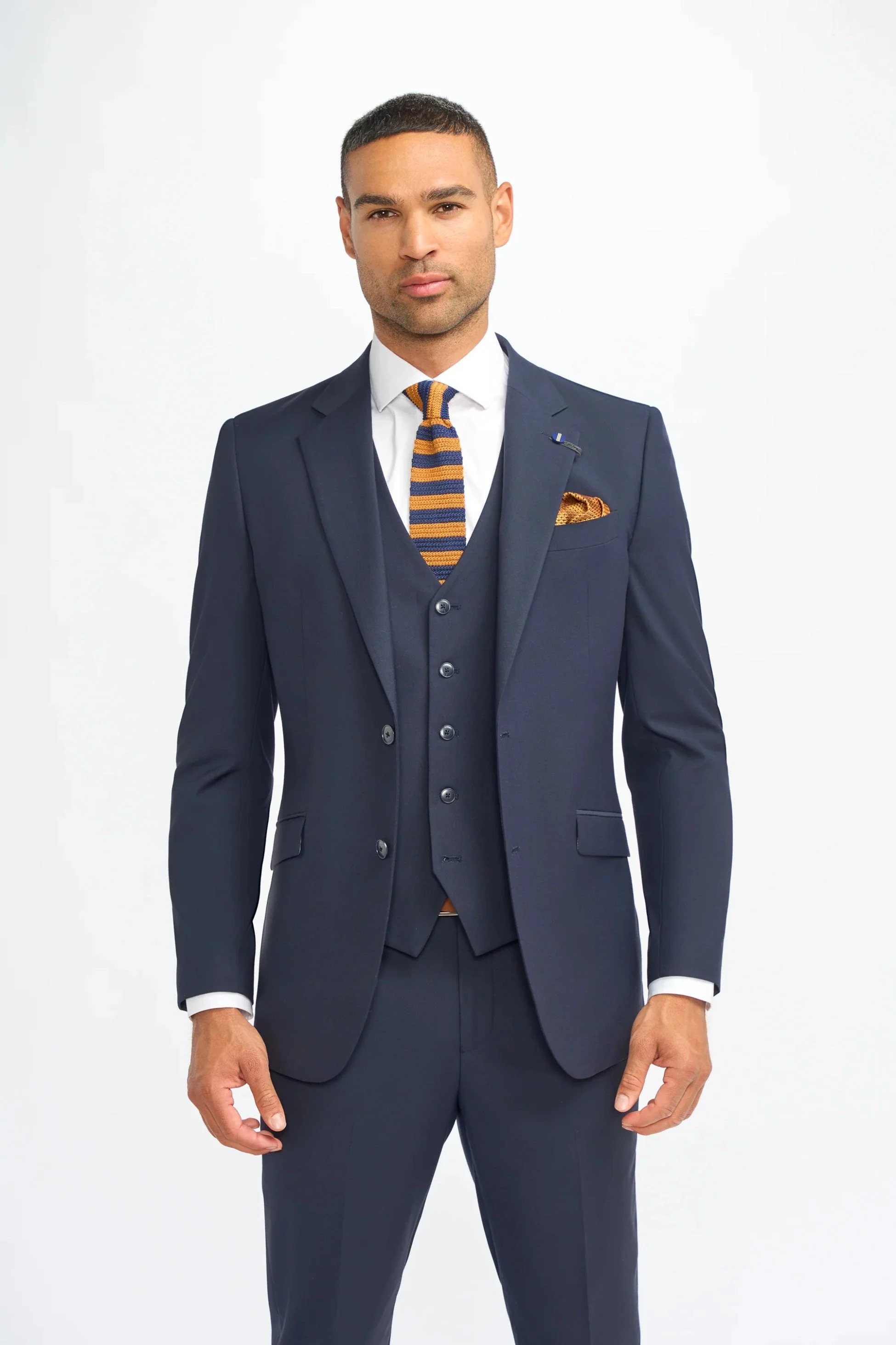 Father & Son Matching Slim Fit 3-Piece Suit Set - Malibu Navy - Image 2