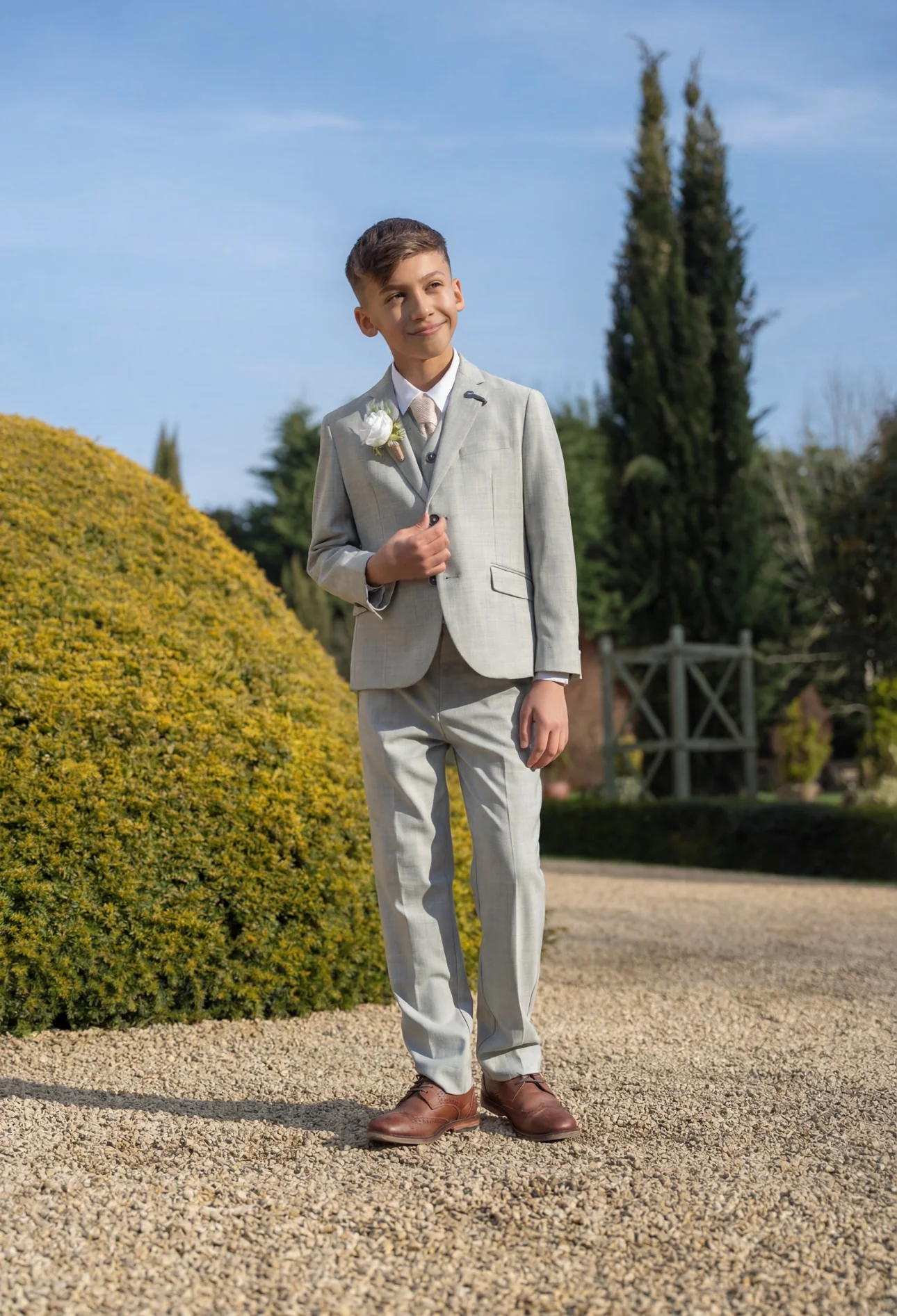 Father & Son Matching Textured 3-Piece Suit Set - Camden Sage - Image 2
