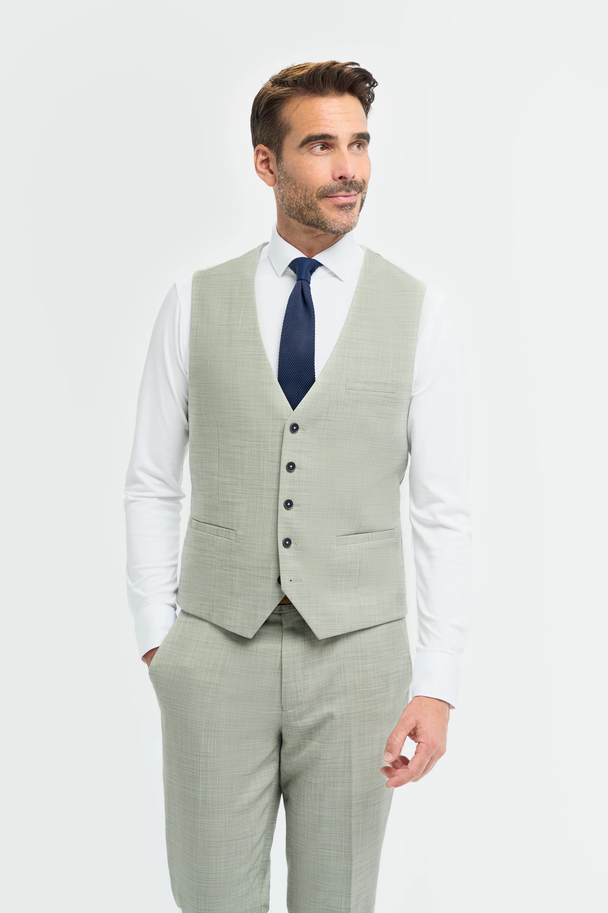 Father & Son Matching Textured 3-Piece Suit Set - Camden Sage - Image 7