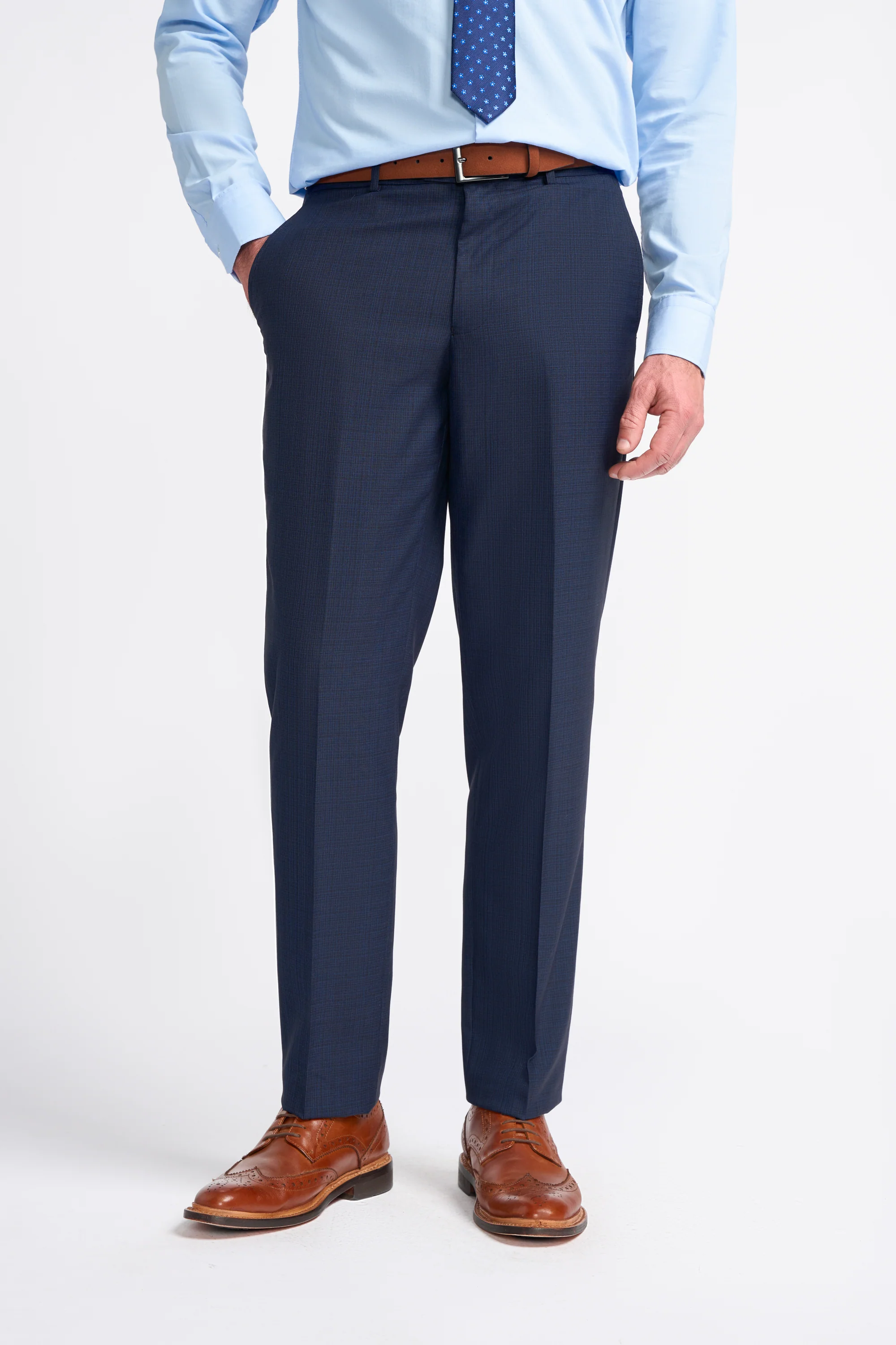 Father & Son Matching Textured 3-Piece Suit Set - Seeba Navy - Image 10