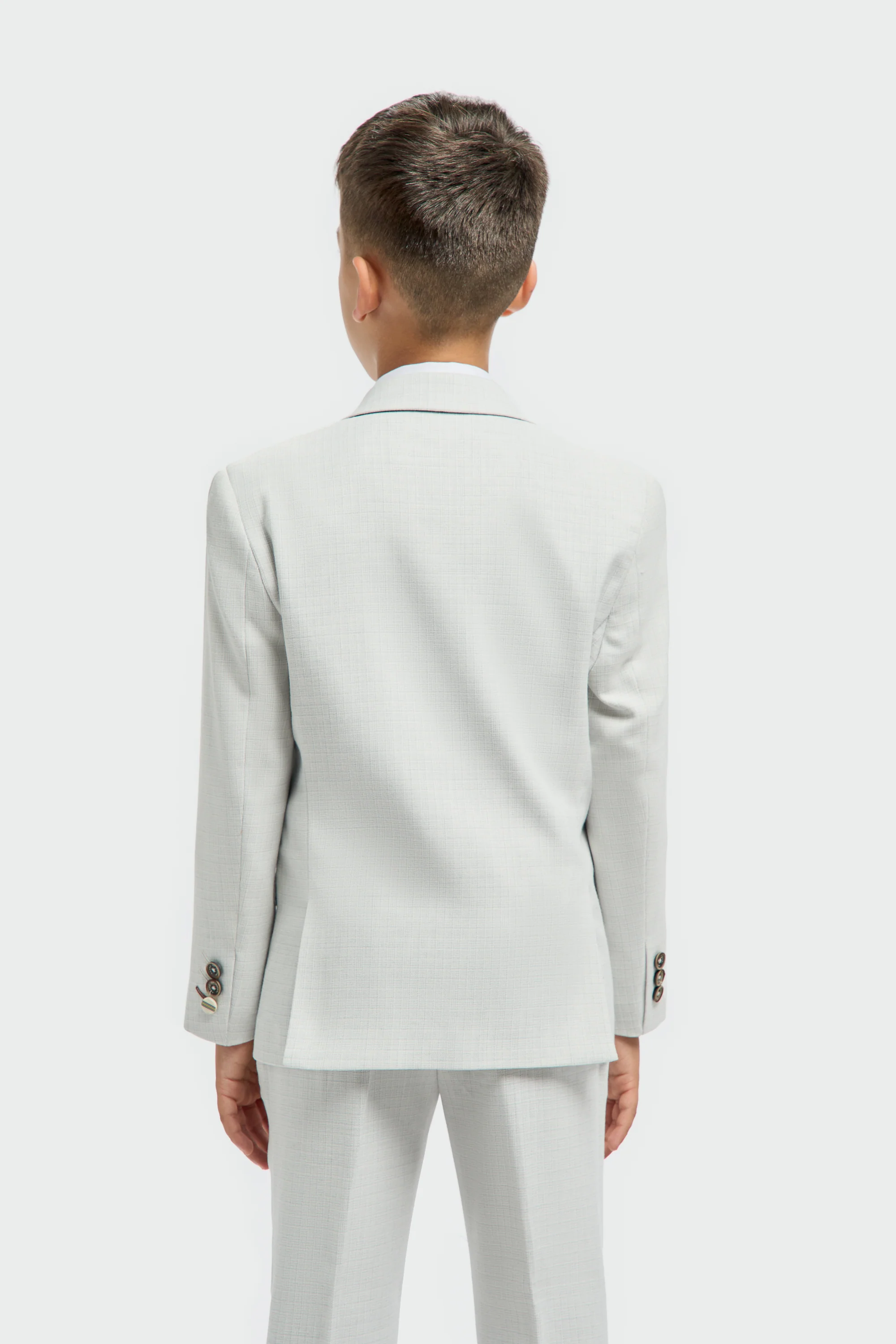 Father & Son Matching Textured 3-Piece Suit Set - Tropez Slate - Image 13