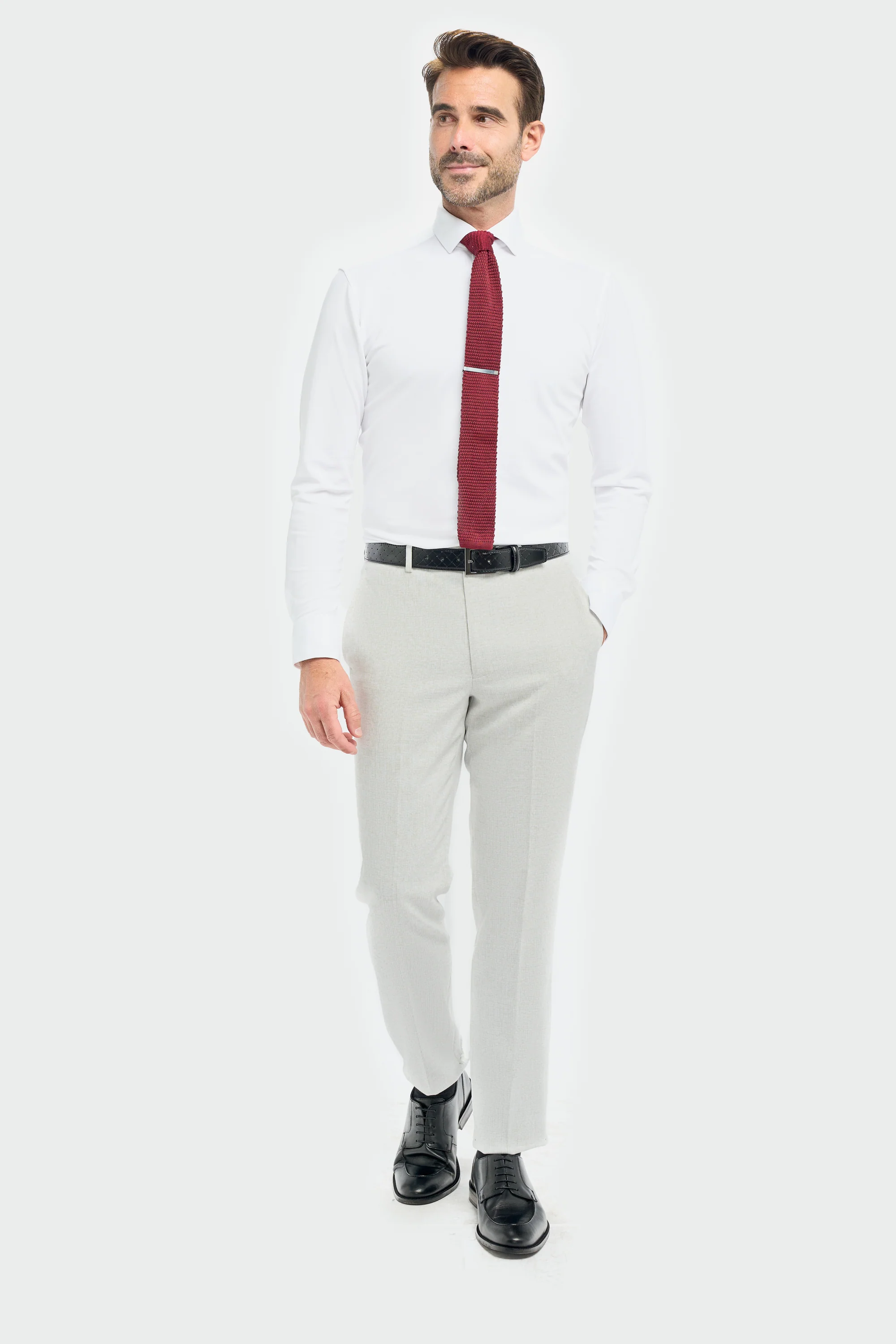 Father & Son Matching Textured 3-Piece Suit Set - Tropez Slate - Image 9
