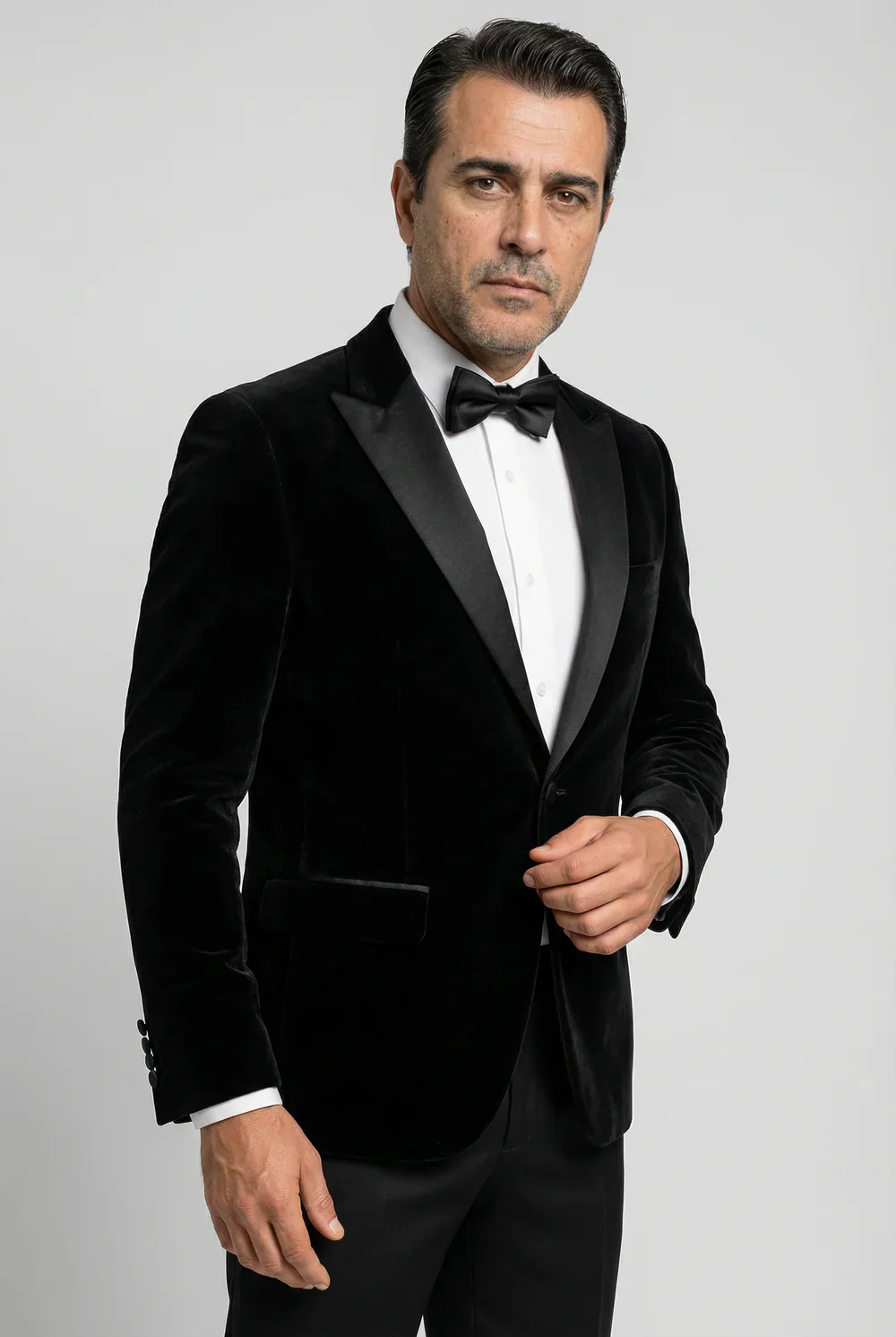 Father & Son Matching Velvet Dinner Jacket - Black - Image 4