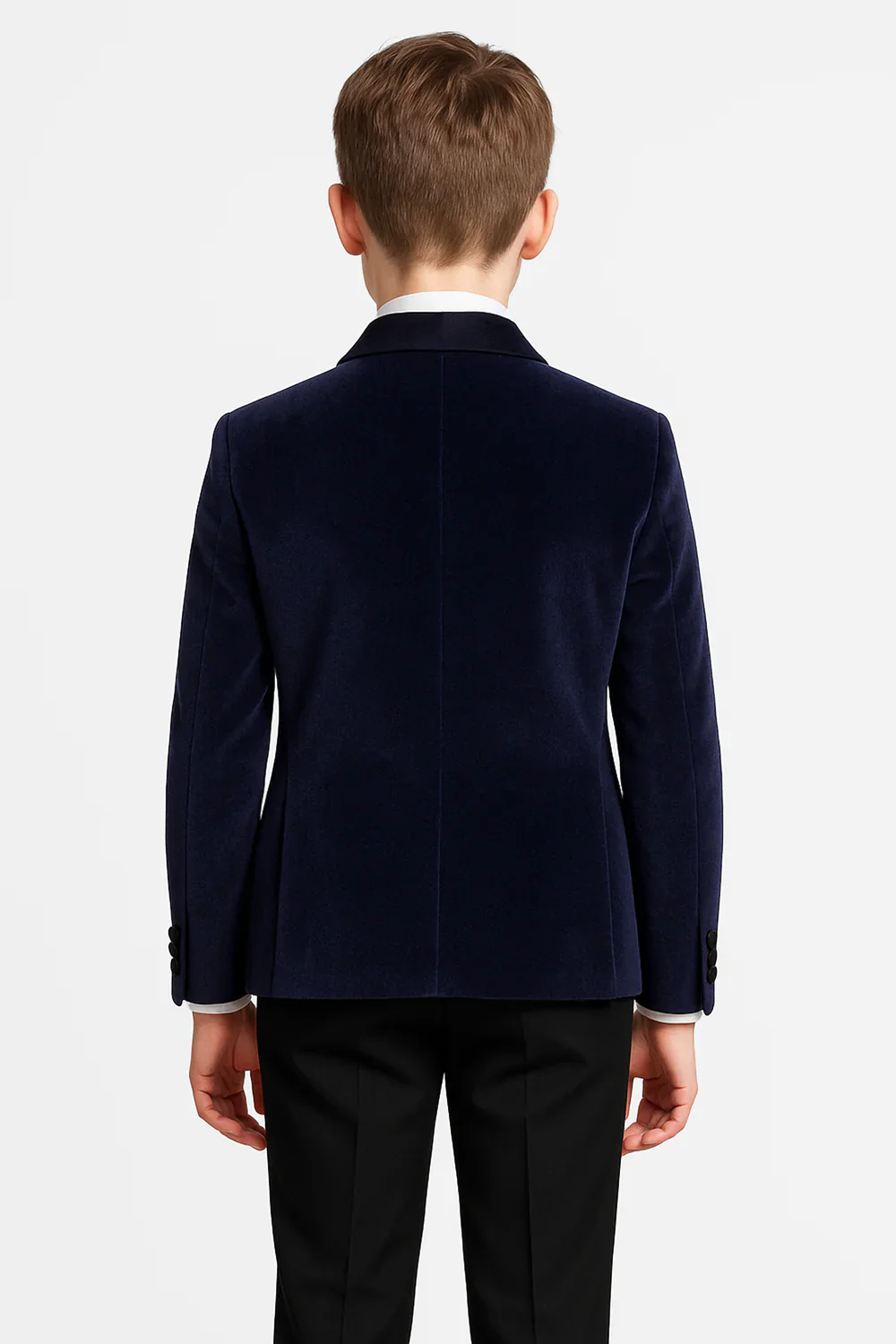 Father & Son Matching Velvet Dinner Jacket - Navy Blue - Image 7