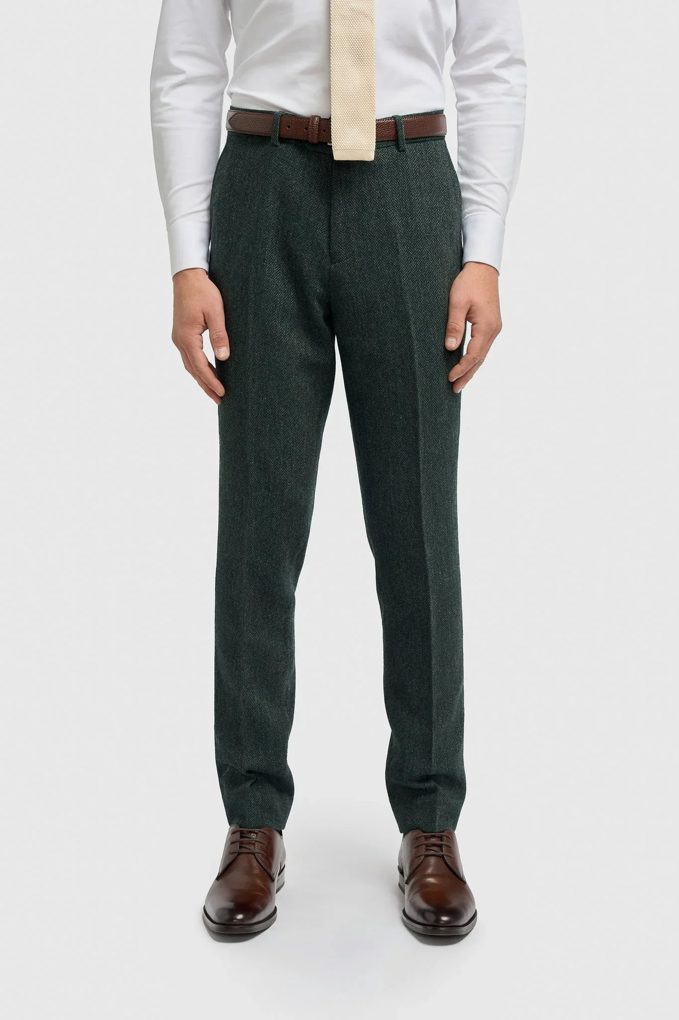 Father & Son Matching Wool Herringbone 3-Piece Suit Set - Thomas - Lush Green - Image 6