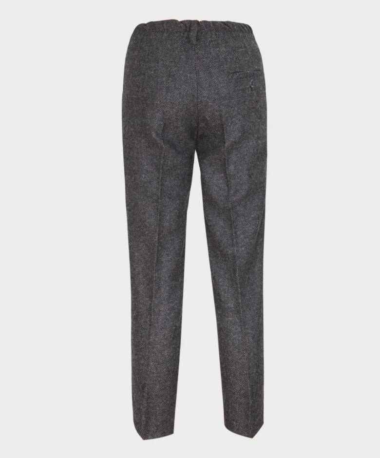 Boys Tailored Fit Herringbone Grey Trousers - GEORGE - Dark Grey - Image 5