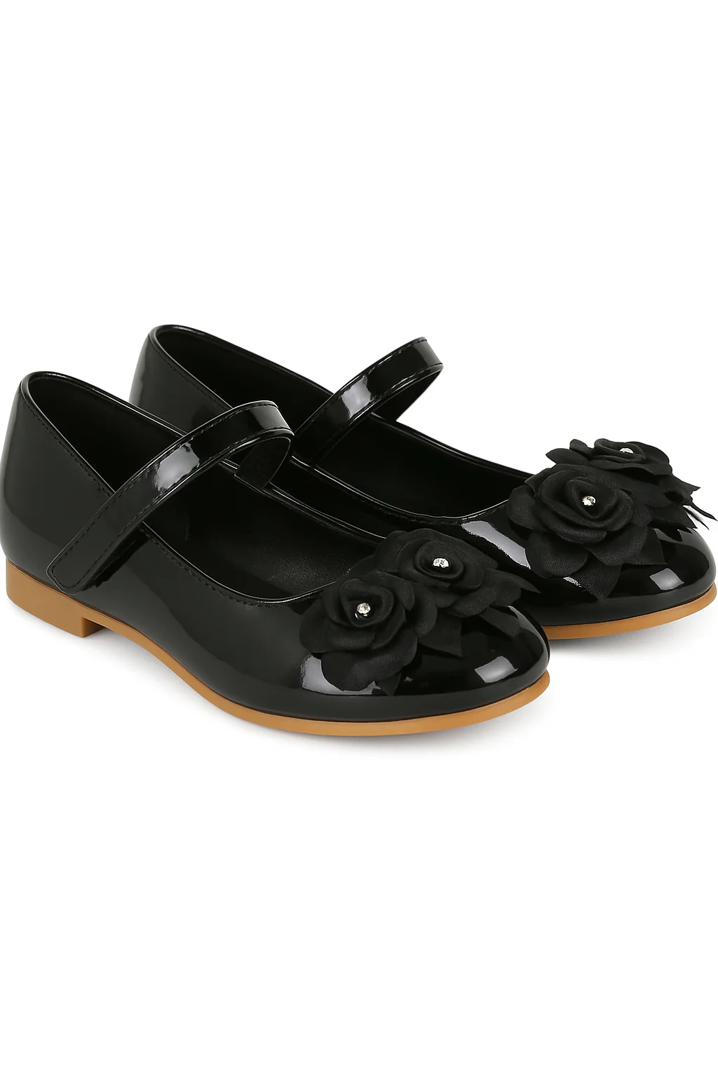 Flower Girls Mary Jane Formal Patent Shoes - Black - Image 3