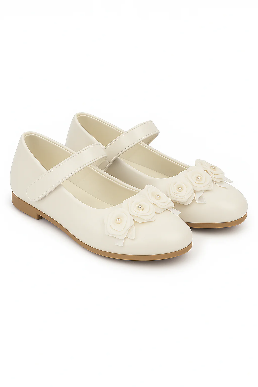 Flower Girls Mary Jane Formal Patent Shoes - Ivory - Image 3