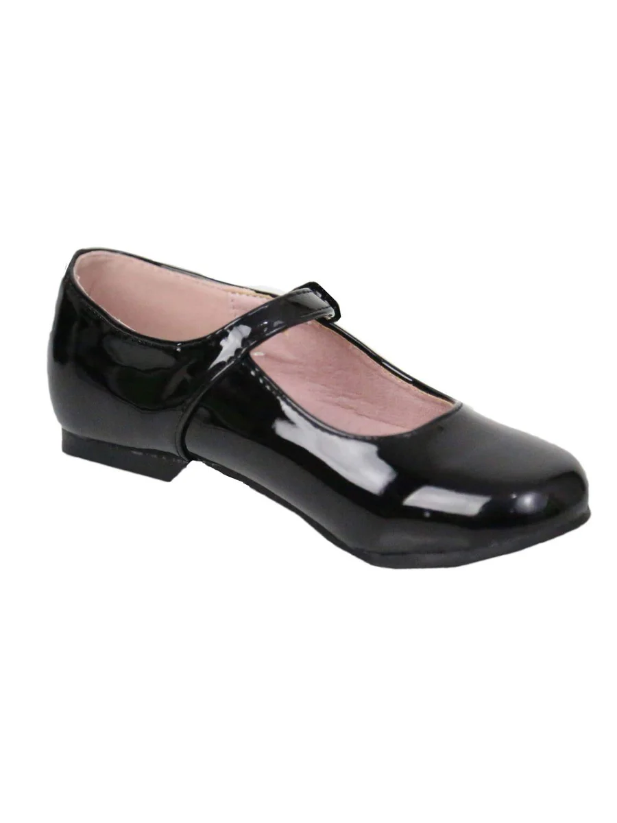 Girls Patent Mary Jane Shoes - Black - Image 4