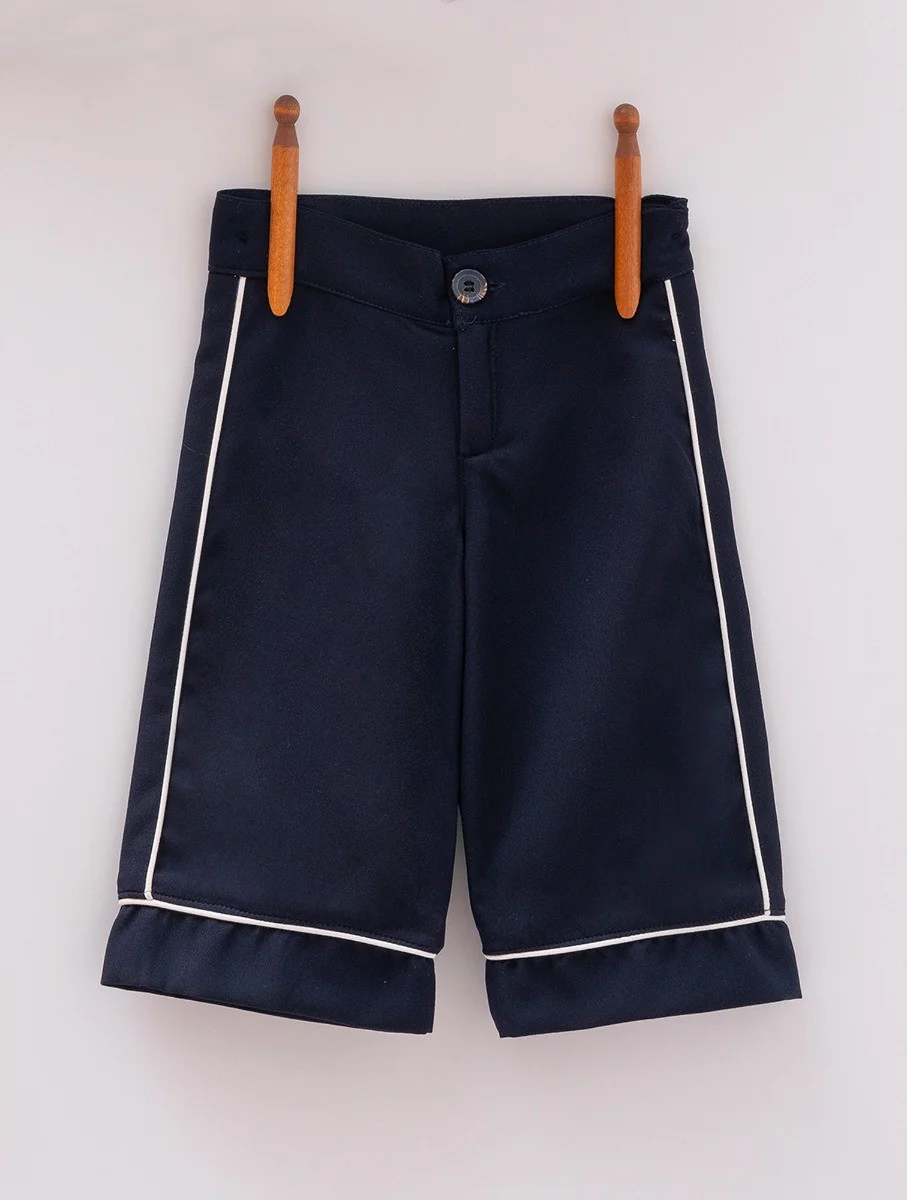 Girls Summer Navy & White Set - MIALIA - White - Navy Blue - Image 6