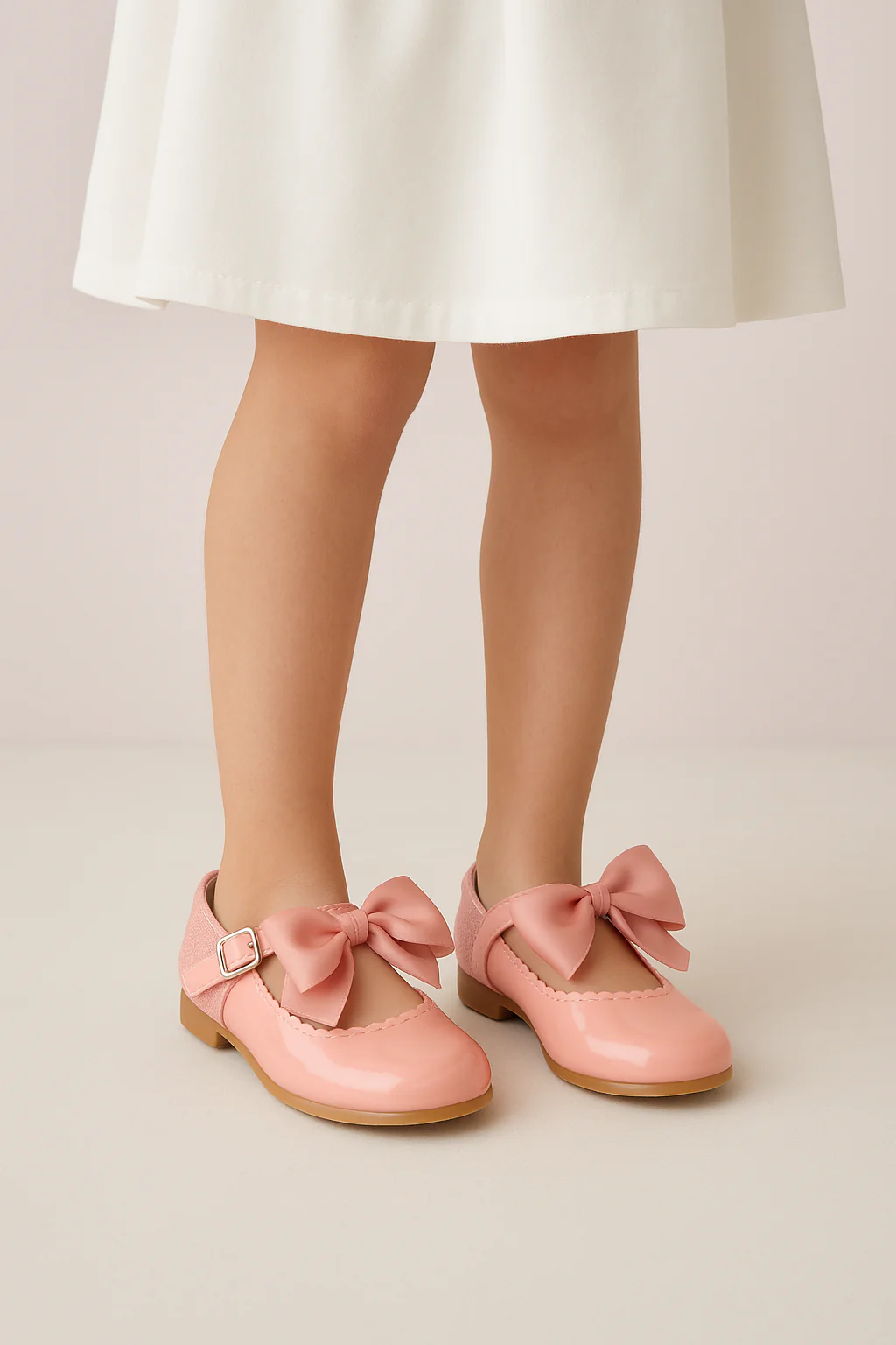 Girls Bow Patent Mary Jane Shoes – KRISTY - Rose - Image 4