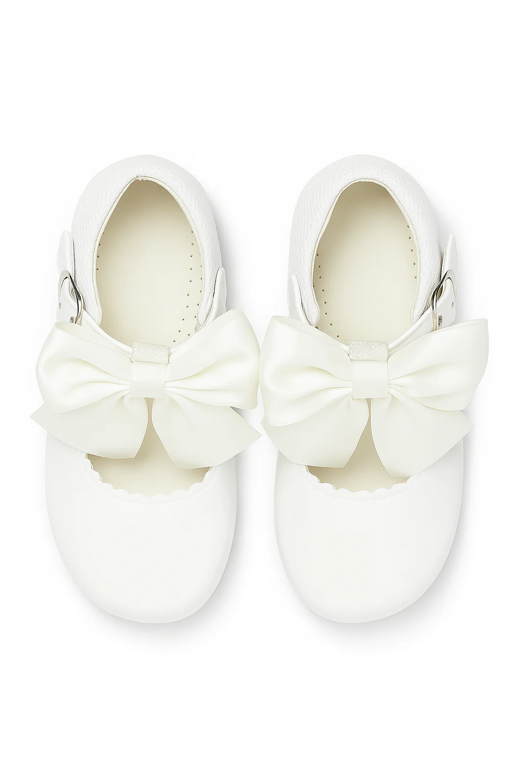 Girls Bow Patent Mary Jane Shoes – KRISTY - White - Image 2